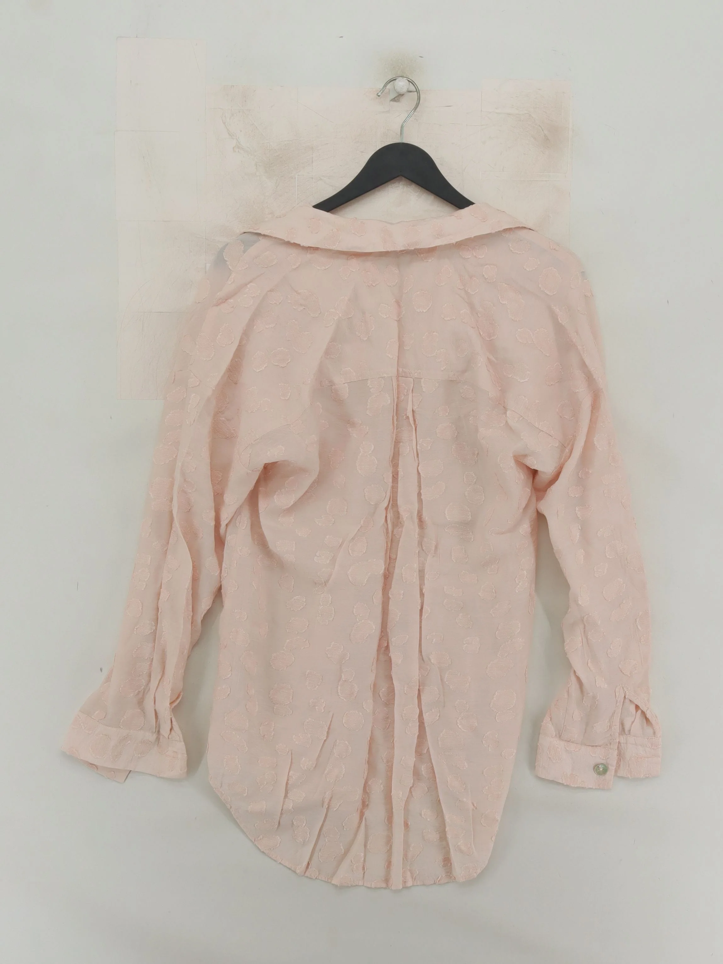 Mint Velvet Women's Top S Pink Viscose with Polyamide Long Sleeve V-Neck Basic - Image 2
