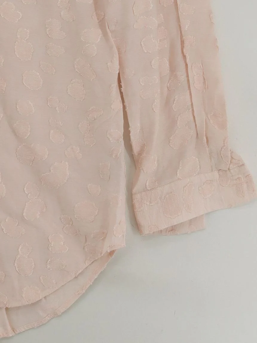 Mint Velvet Women's Top S Pink Viscose with Polyamide Long Sleeve V-Neck Basic - Image 4