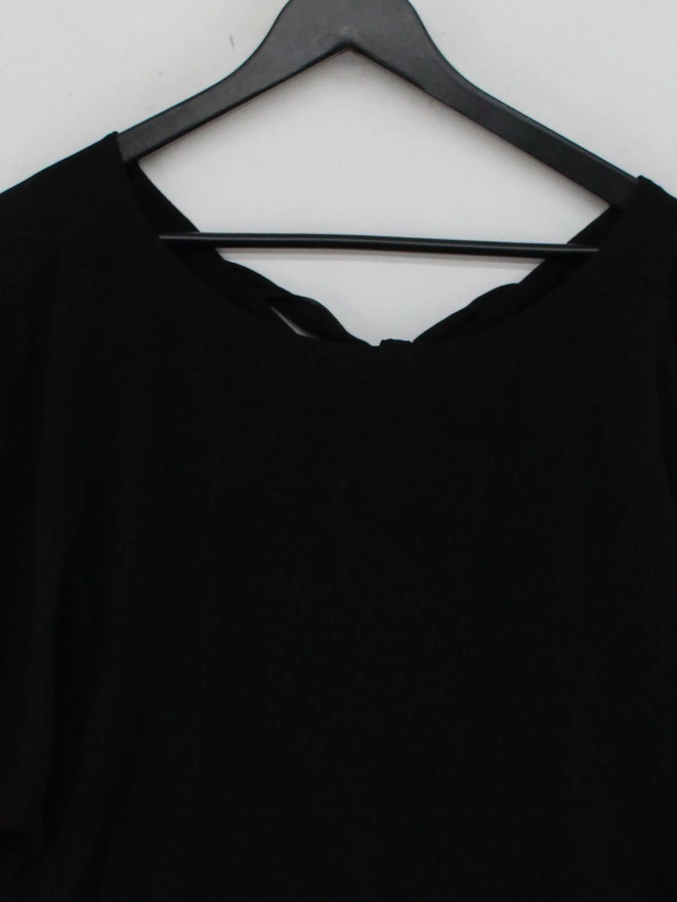 Mint Velvet Women's Top UK 10 Black 100% Polyester Long Sleeve V-Neck Basic - Image 3