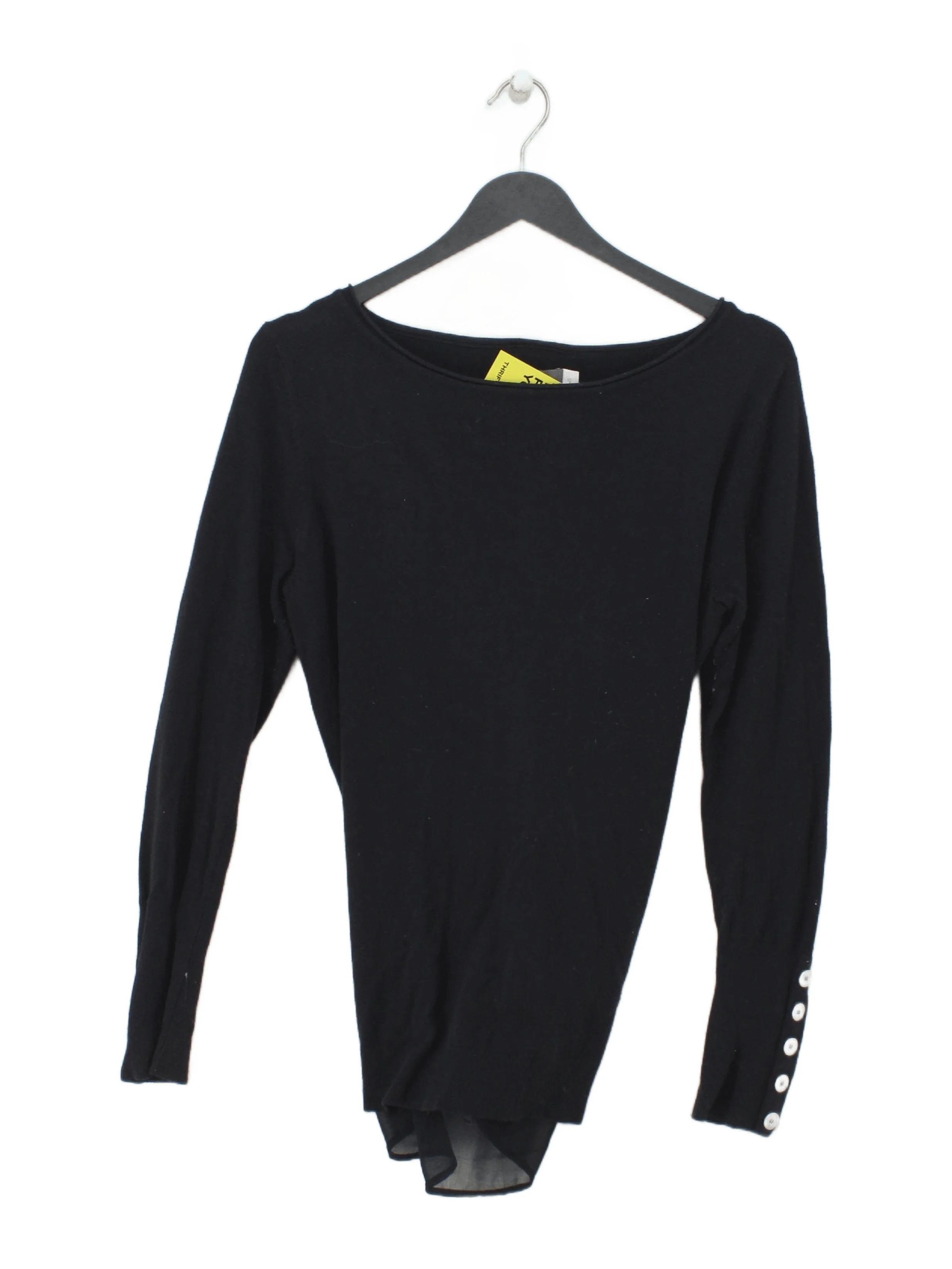 Mint Velvet Women's Top UK 10 Black Viscose with Polyester Basic