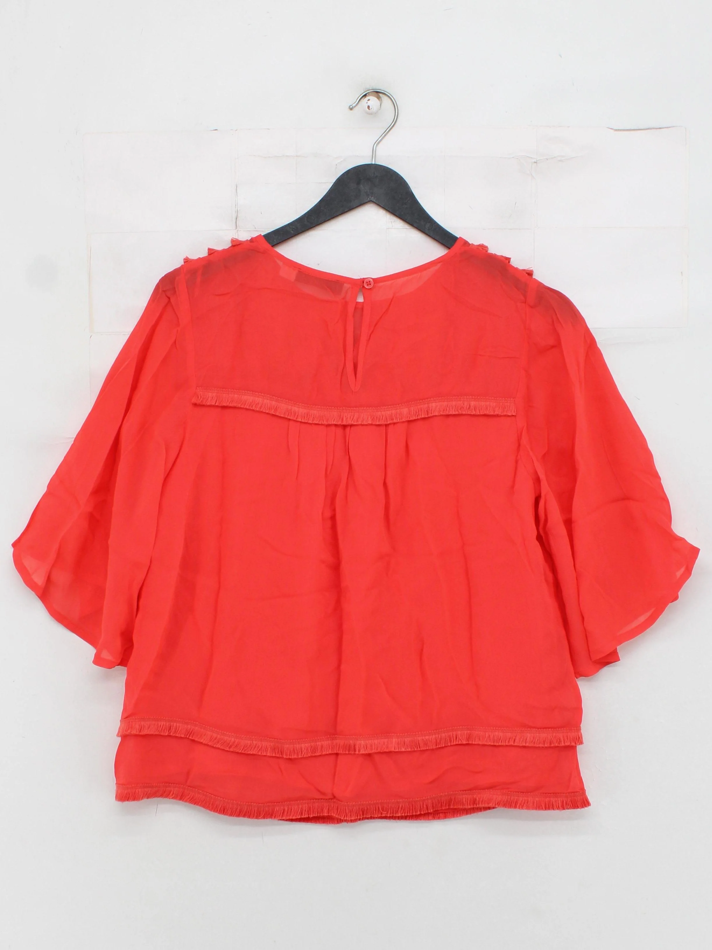 Mint Velvet Women's Top UK 10 Red Viscose with Polyester Basic - Image 2