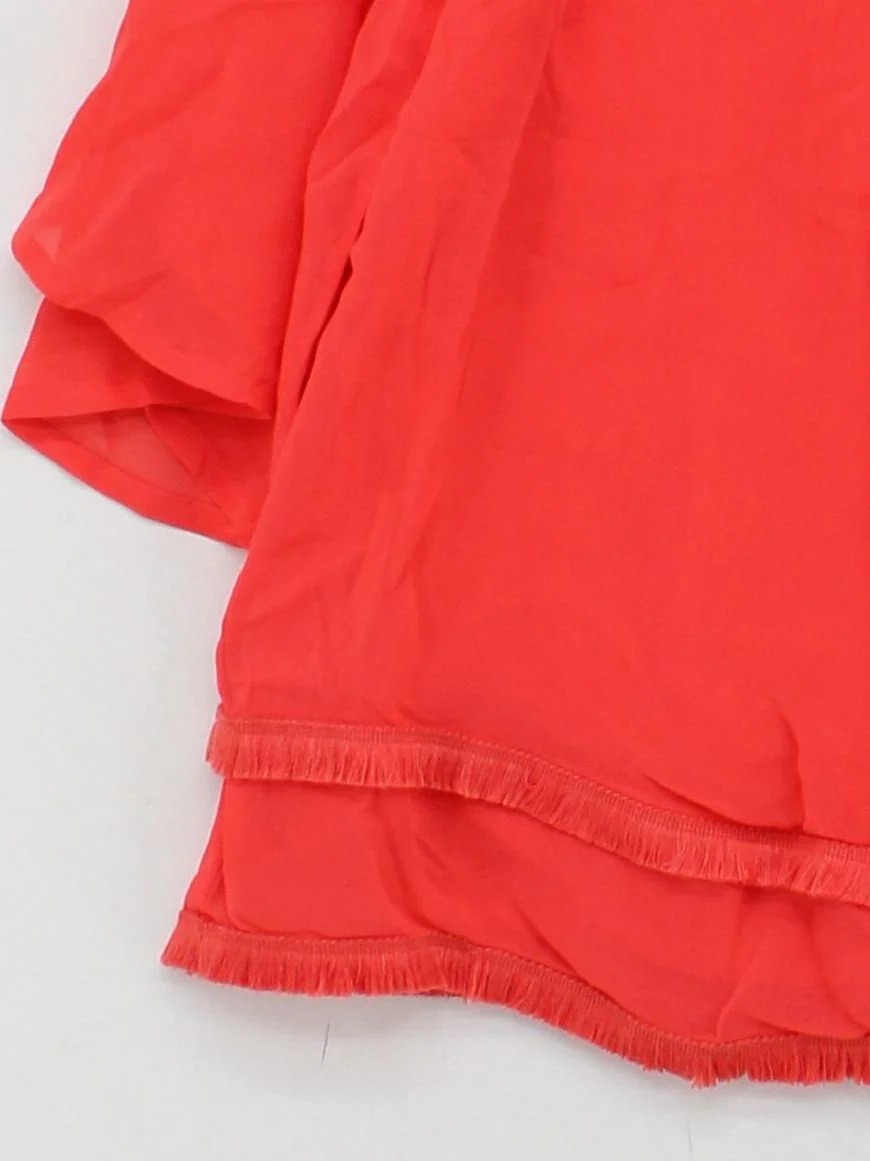 Mint Velvet Women's Top UK 10 Red Viscose with Polyester Basic - Image 4