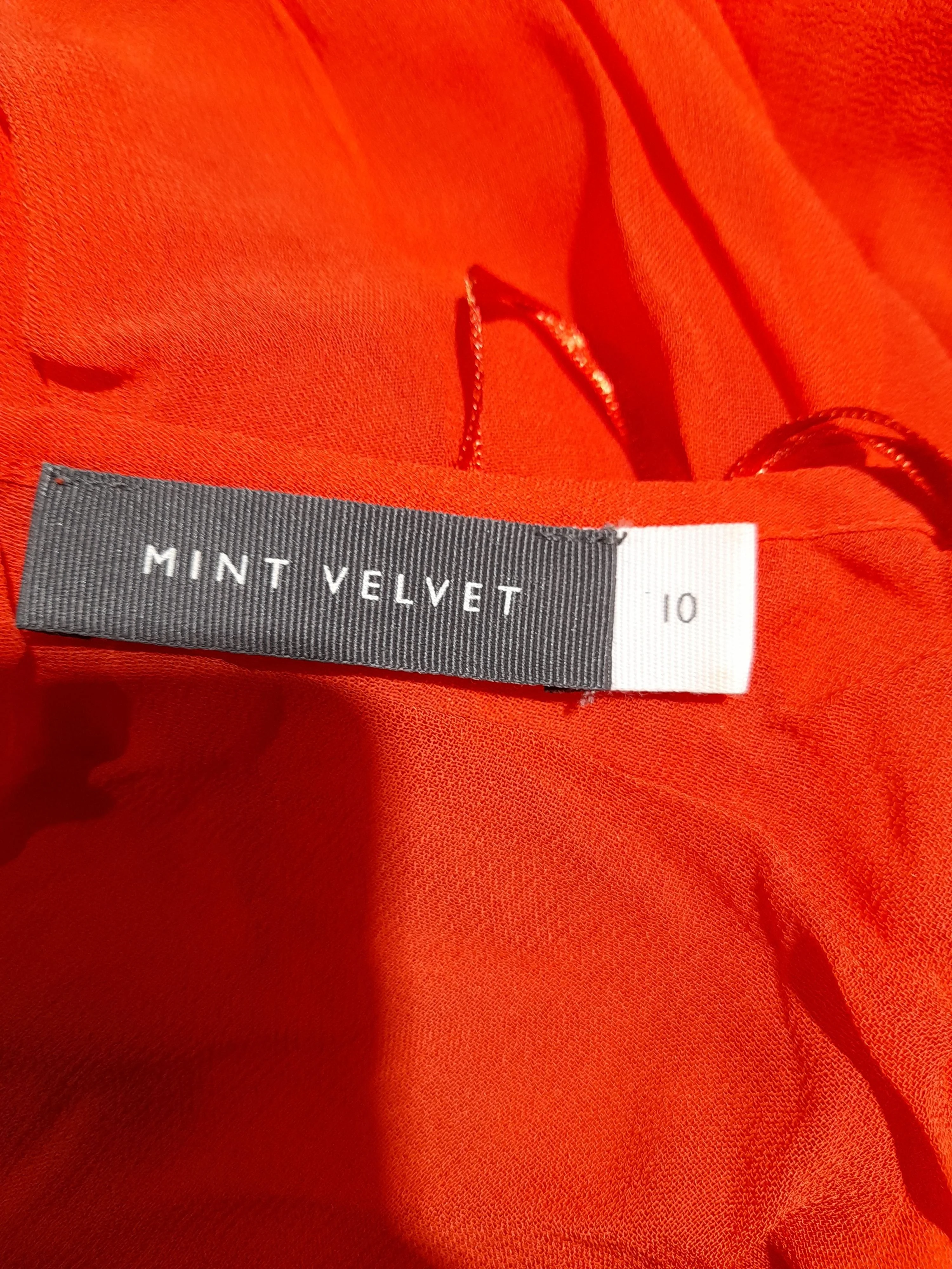 Mint Velvet Women's Top UK 10 Red Viscose with Polyester Basic - Image 5