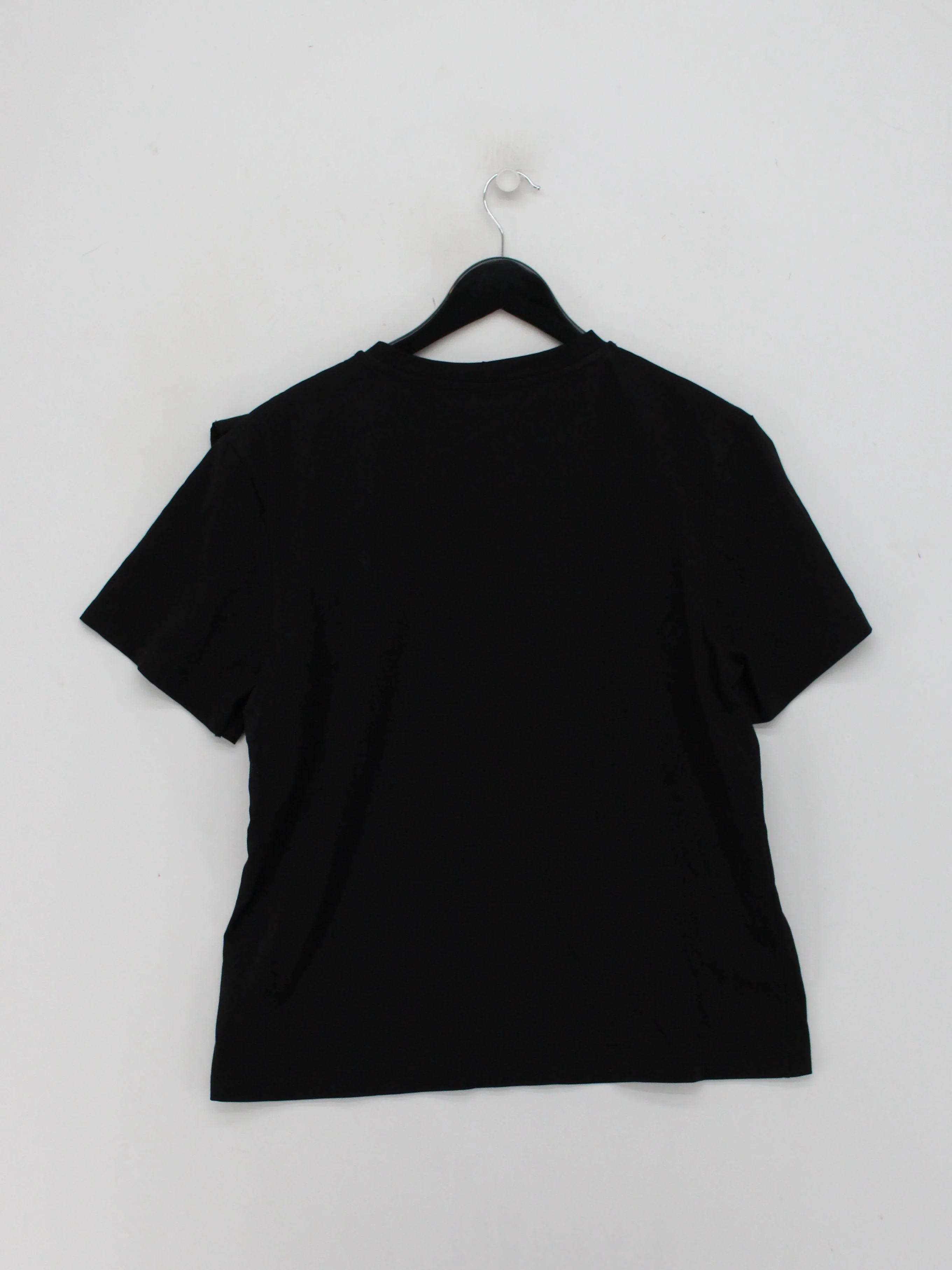 Mint Velvet Women's Top UK 12 Black 100% Cotton Short Sleeve Round Neck Basic - Image 2