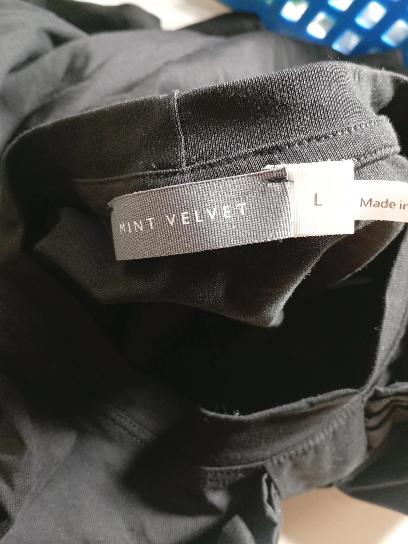 Mint Velvet Women's Top UK 12 Black 100% Cotton Short Sleeve Round Neck Basic - Image 5