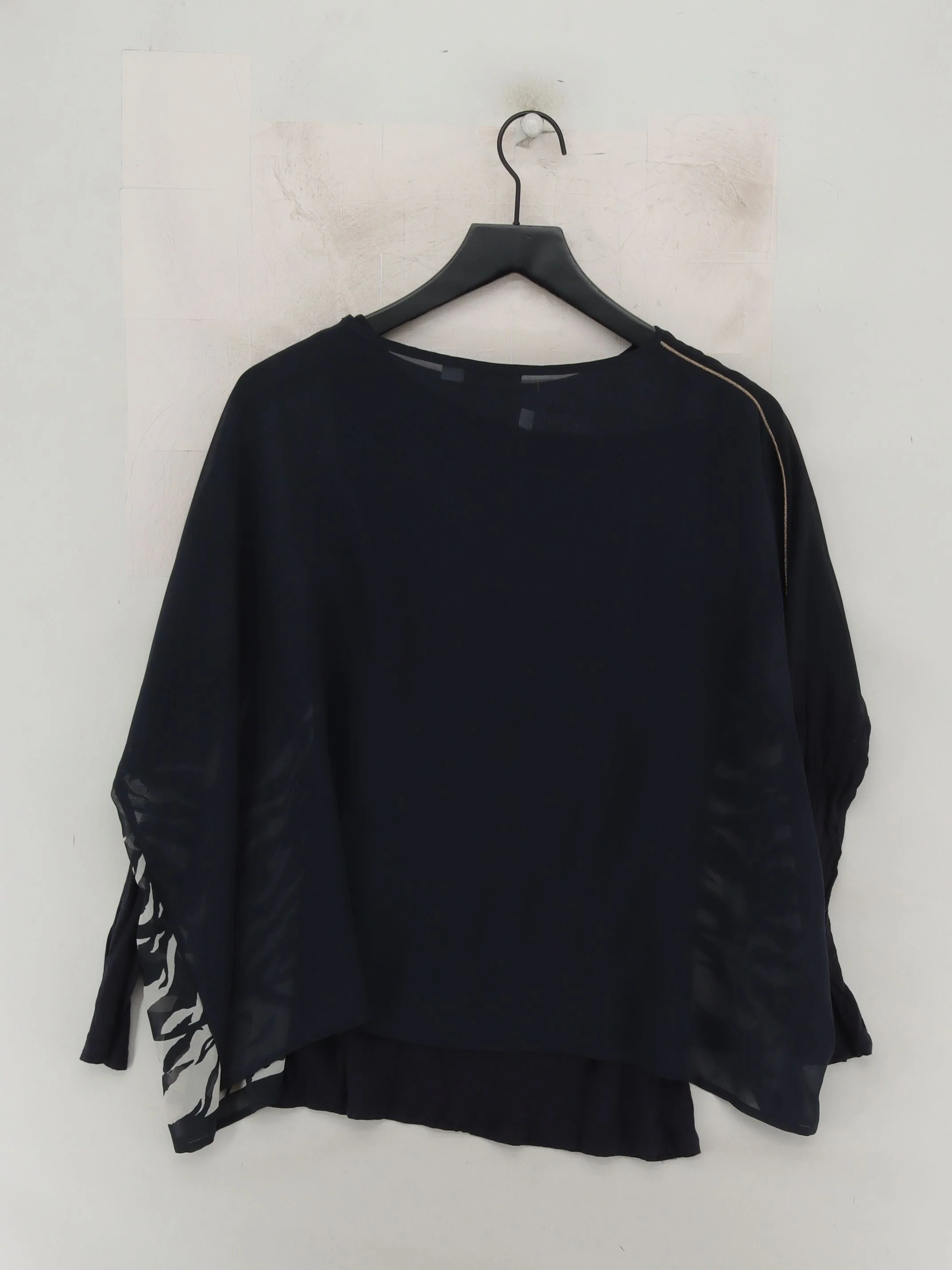 Mint Velvet Women's Top UK 12 Black Polyester with Viscose, Elastane Basic - Image 2