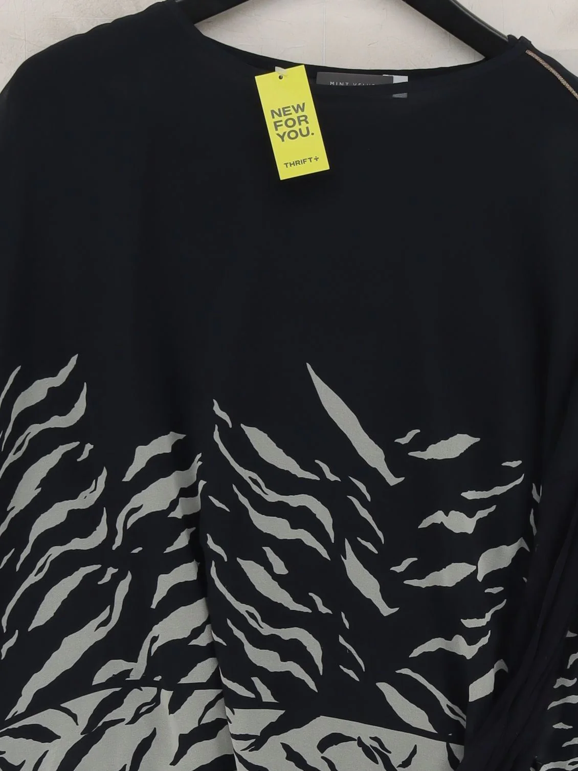 Mint Velvet Women's Top UK 12 Black Polyester with Viscose, Elastane Basic - Image 3