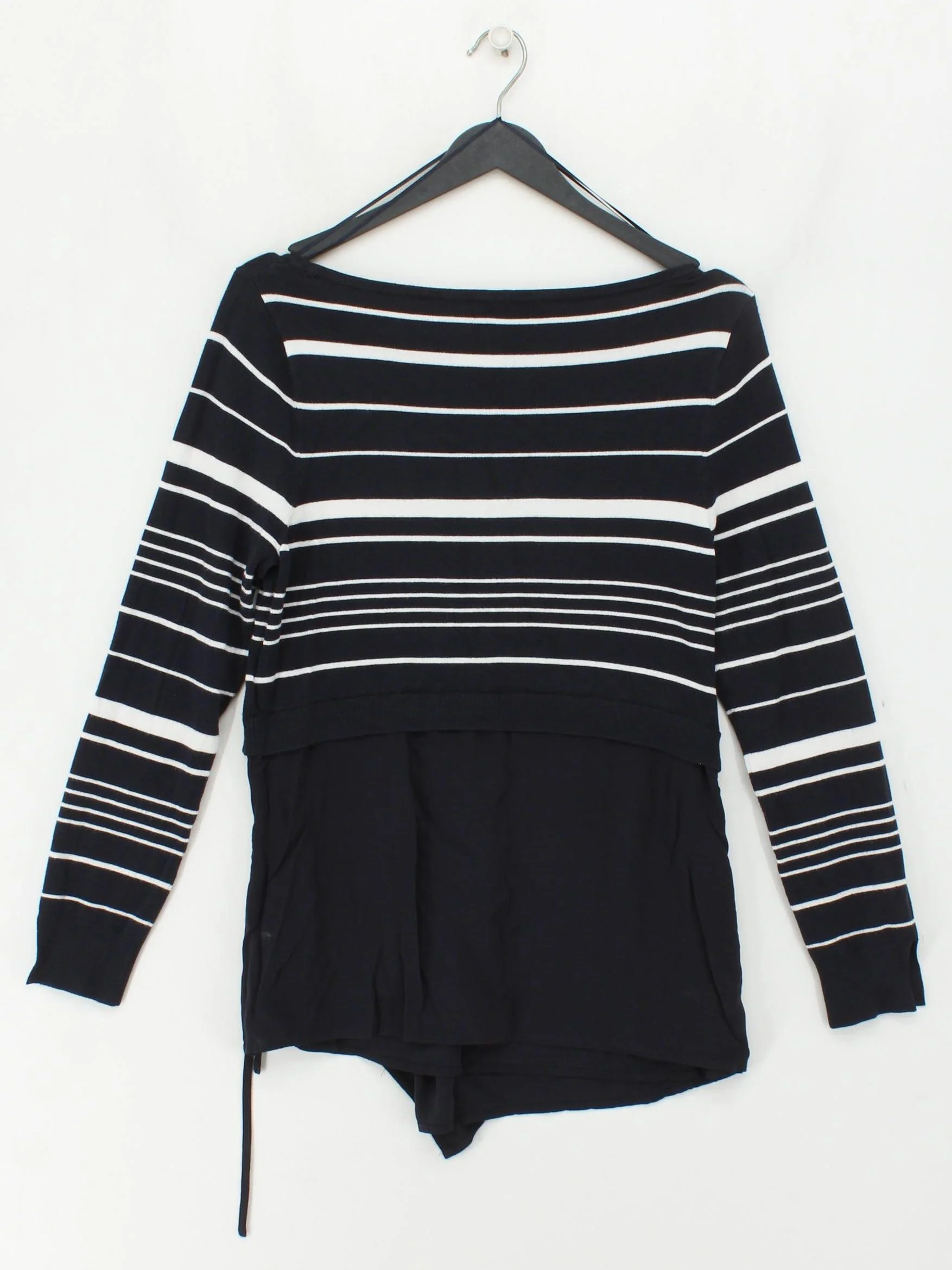 Mint Velvet Women's Top UK 12 Black Viscose with Polyamide, Elastane Basic - Image 2