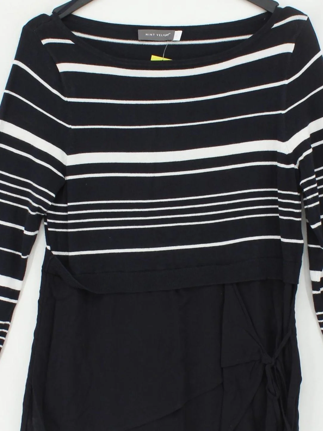 Mint Velvet Women's Top UK 12 Black Viscose with Polyamide, Elastane Basic - Image 3