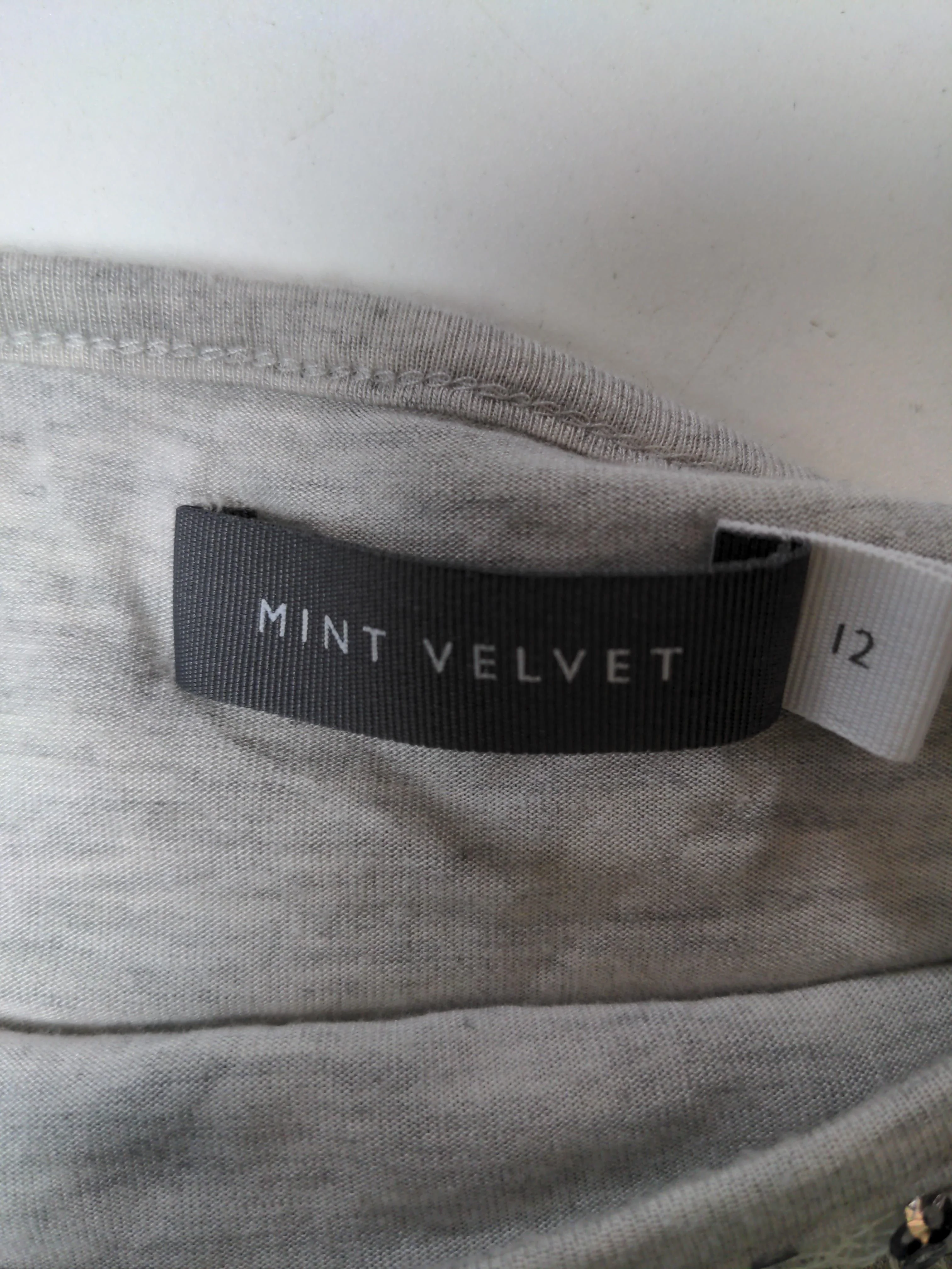 Mint Velvet Women's Top UK 12 Grey Polyester with Viscose Basic - Image 5