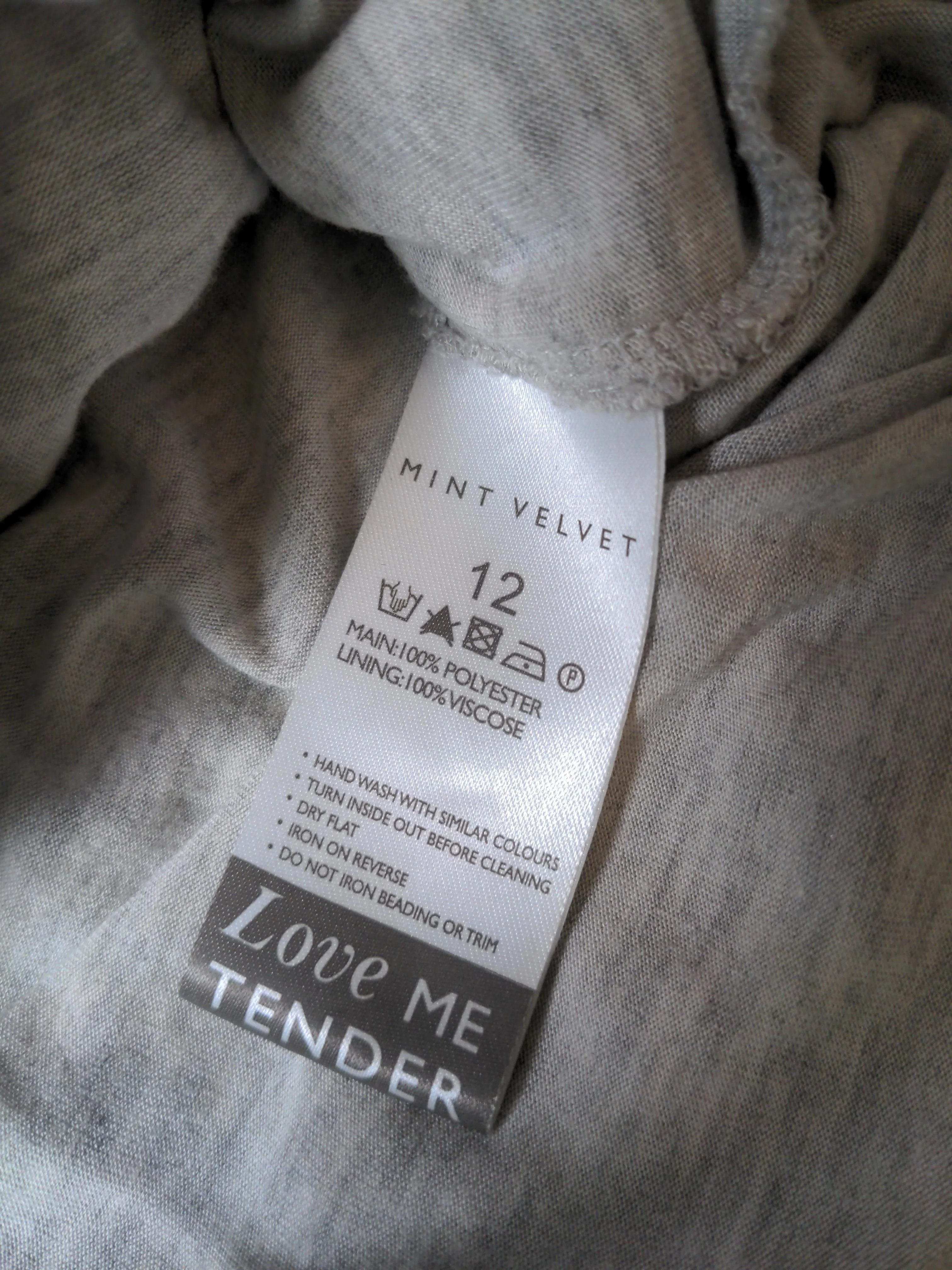 Mint Velvet Women's Top UK 12 Grey Polyester with Viscose Basic - Image 6
