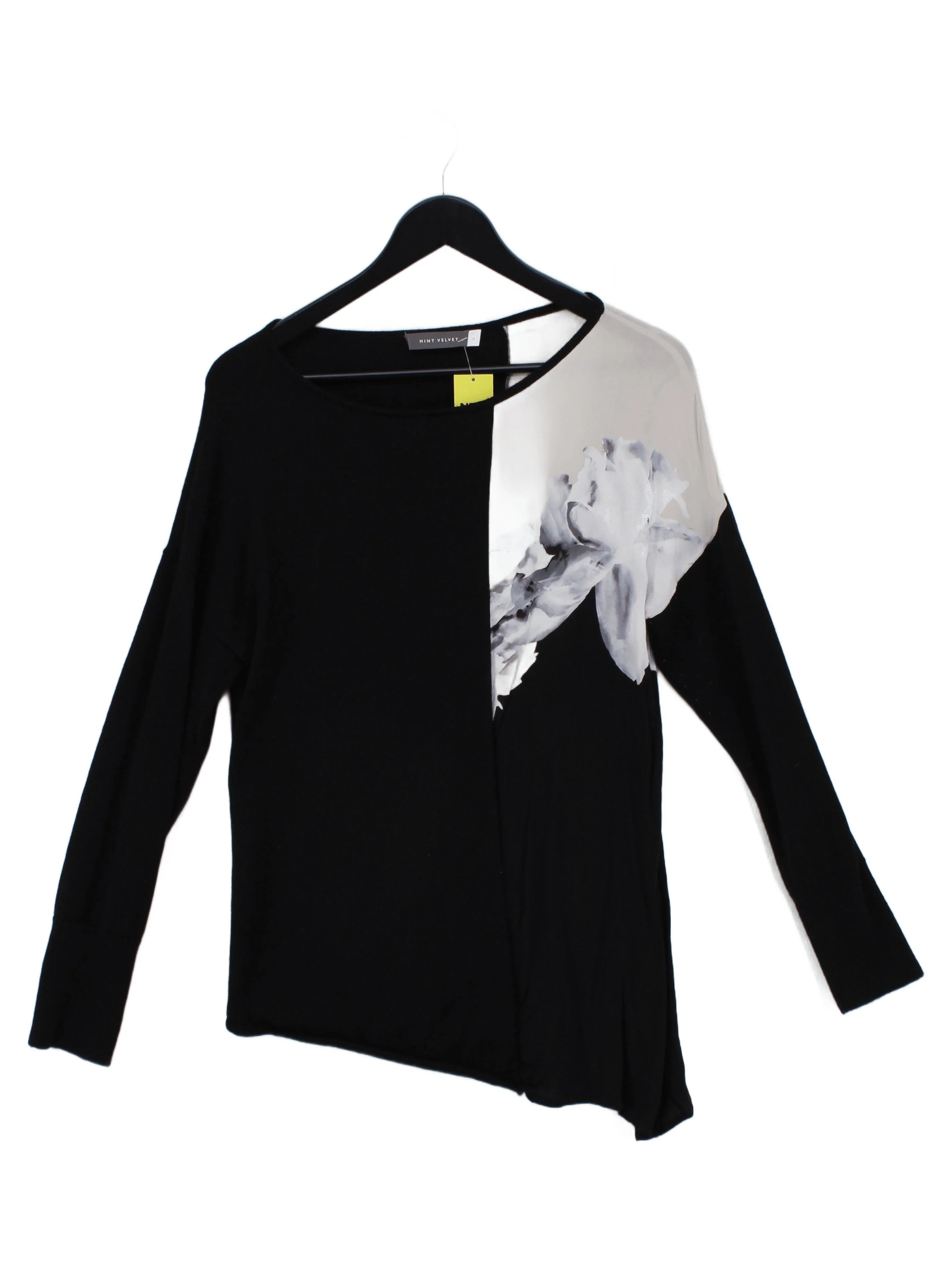 Mint Velvet Women's Top UK 14 Black Wool with Viscose Basic