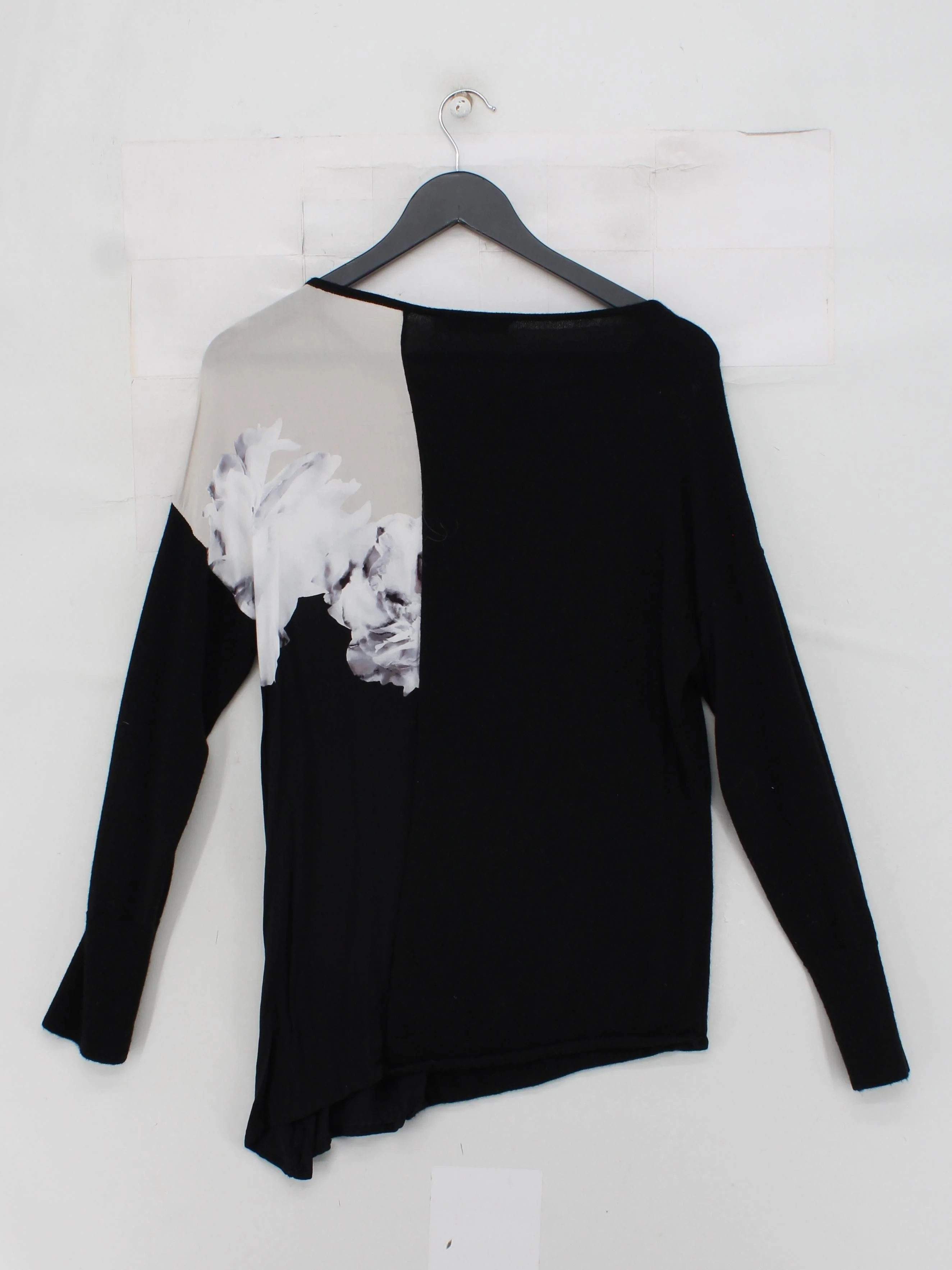 Mint Velvet Women's Top UK 14 Black Wool with Viscose Basic - Image 2