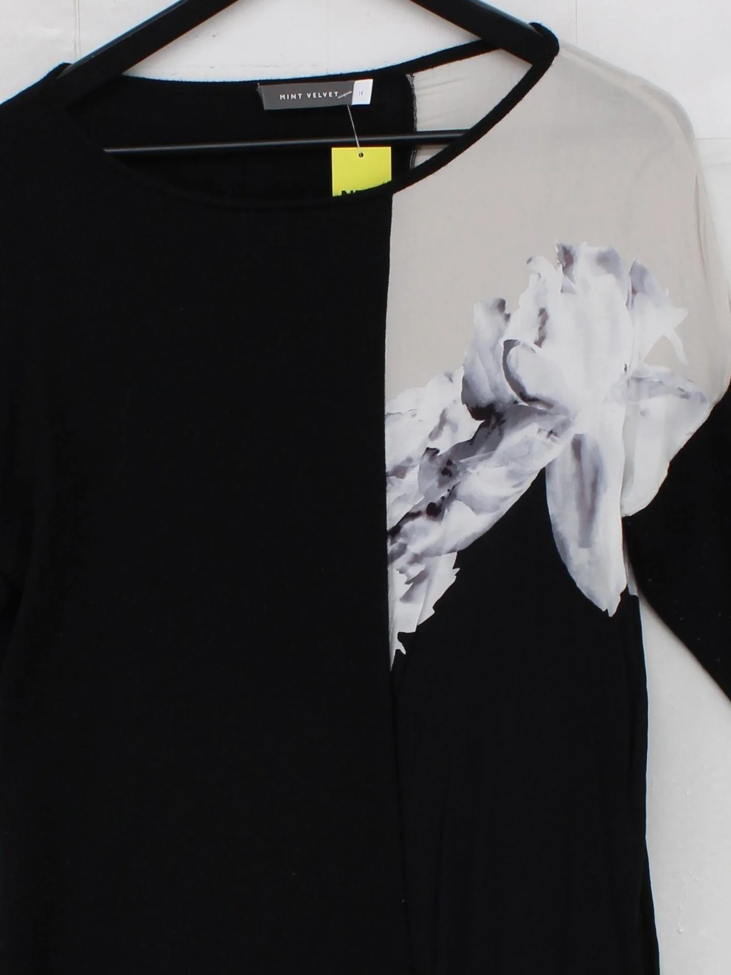 Mint Velvet Women's Top UK 14 Black Wool with Viscose Basic - Image 3