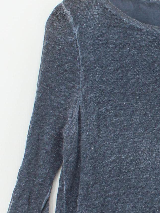 Mint Velvet Women's Top UK 14 Grey Linen with Polyester Jersey - Image 4