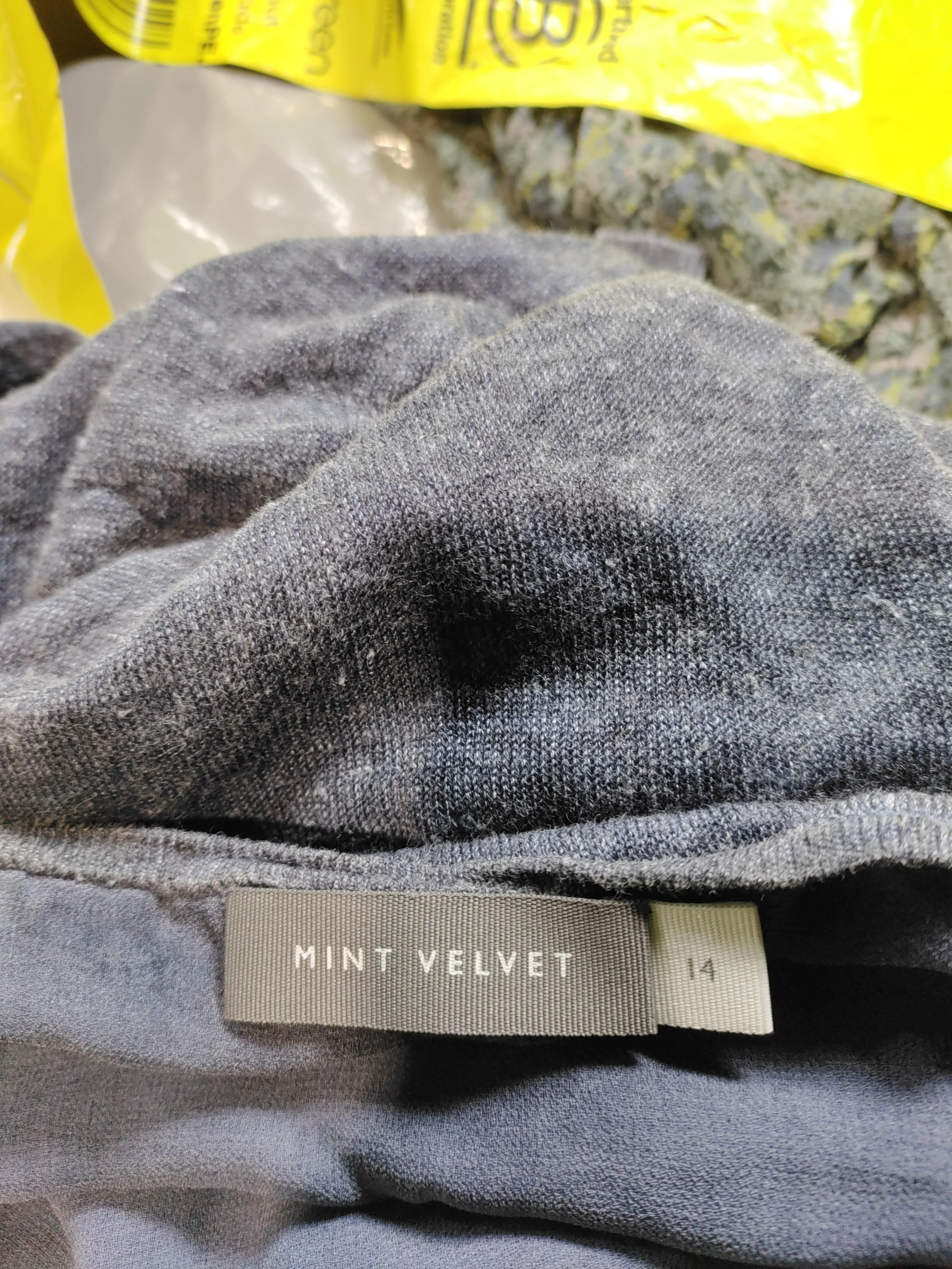 Mint Velvet Women's Top UK 14 Grey Linen with Polyester Jersey - Image 6
