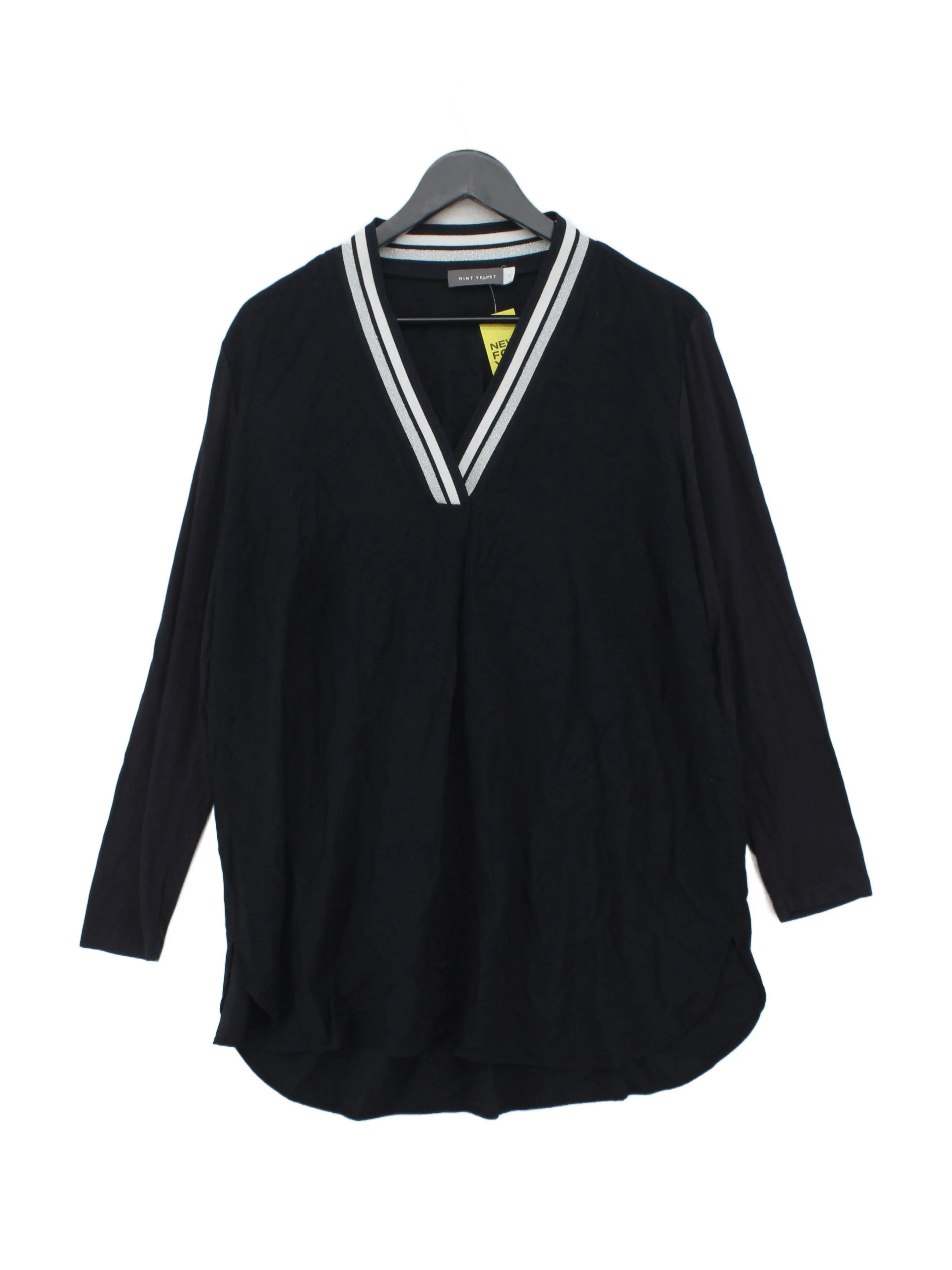 Mint Velvet Women's Top UK 16 Black Viscose