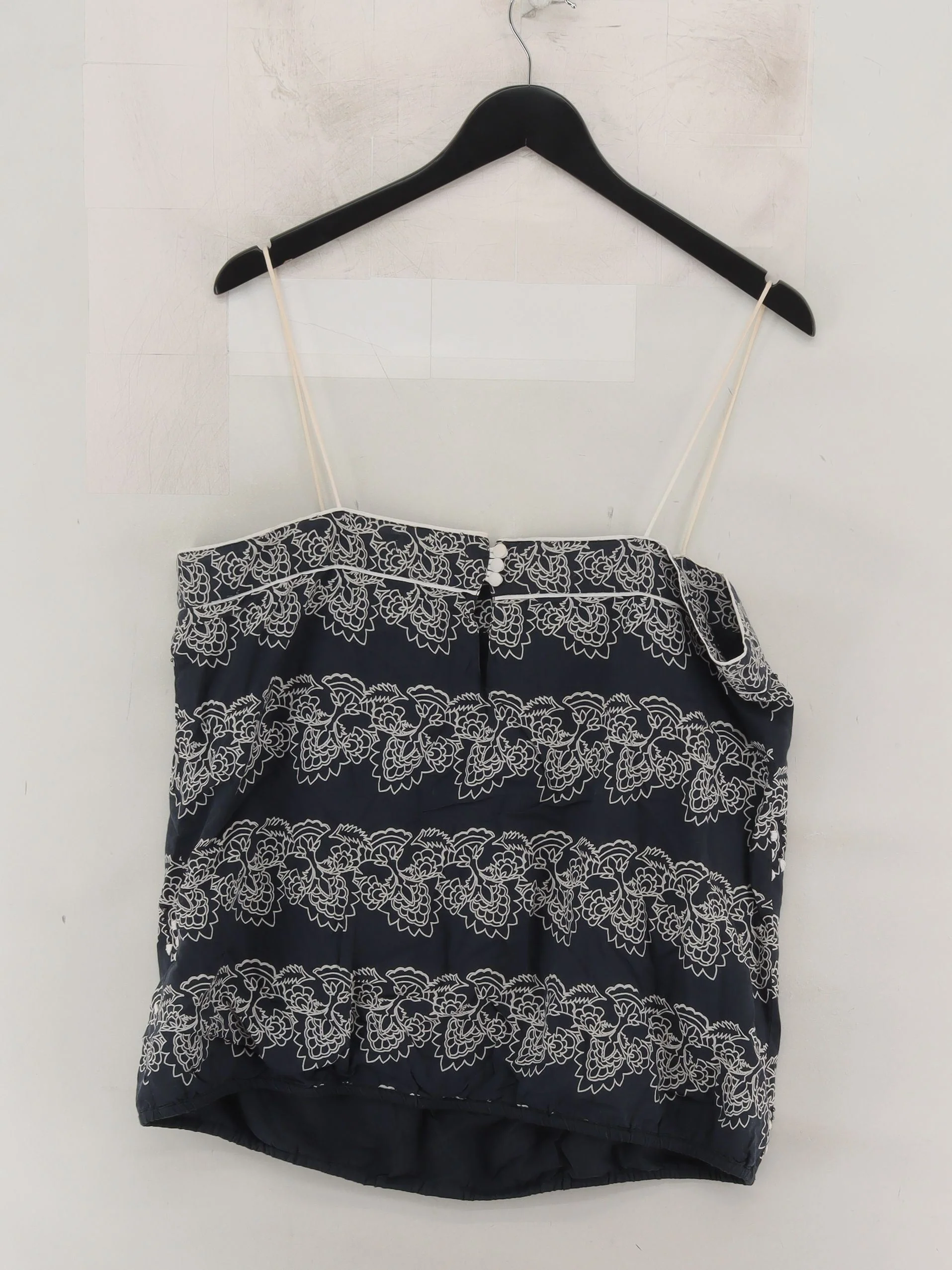 Mint Velvet Women's Top UK 16 Blue Viscose with Cotton Basic - Image 2
