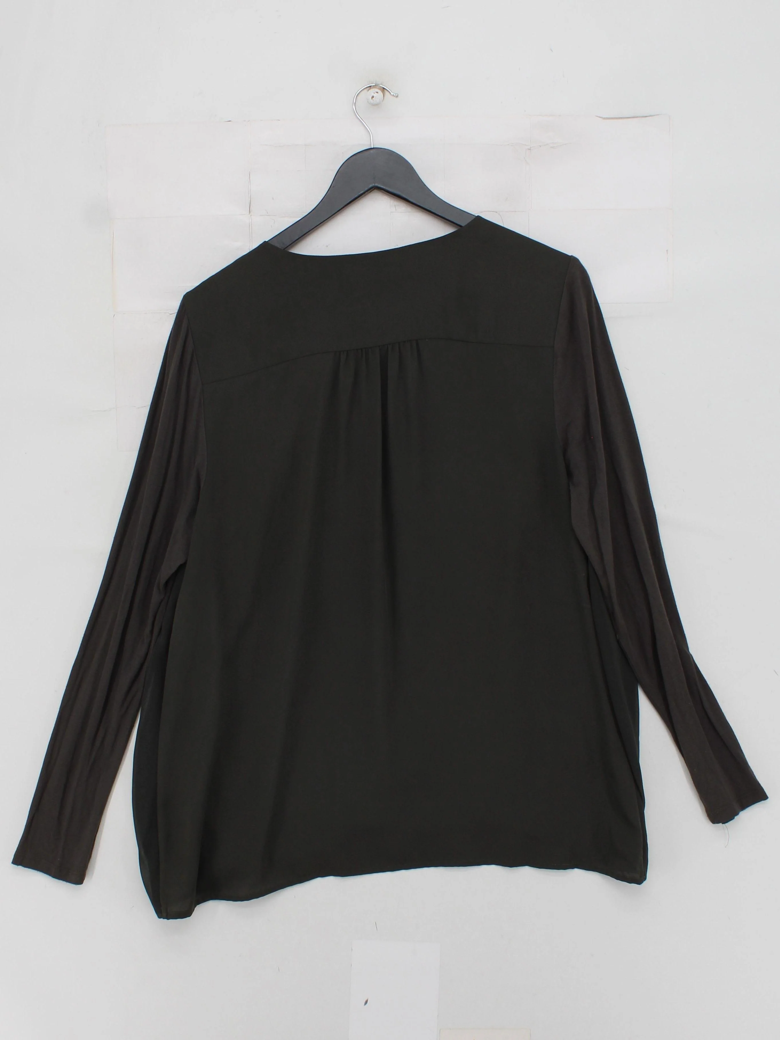 Mint Velvet Women's Top UK 16 Green Polyester with Viscose, Elastane Basic - Image 2