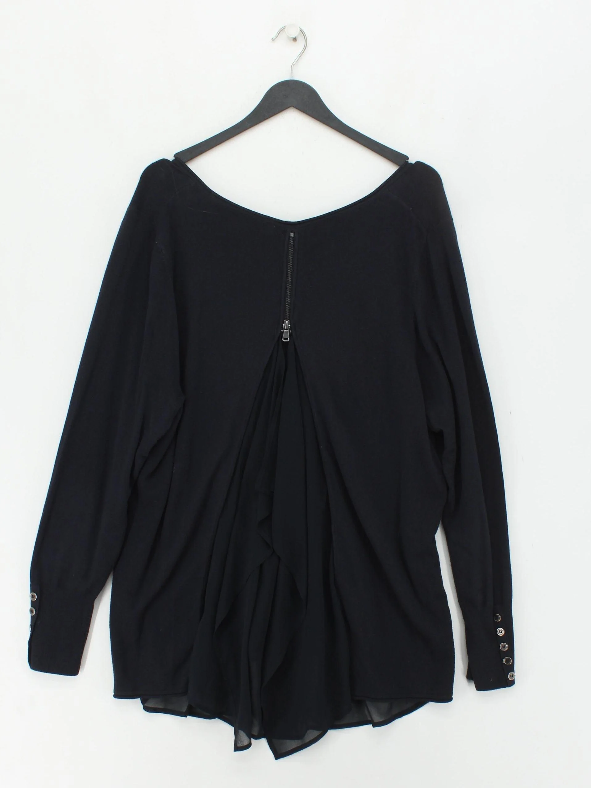 Mint Velvet Women's Top UK 18 Black Viscose with Elastane, Polyester Basic - Image 2