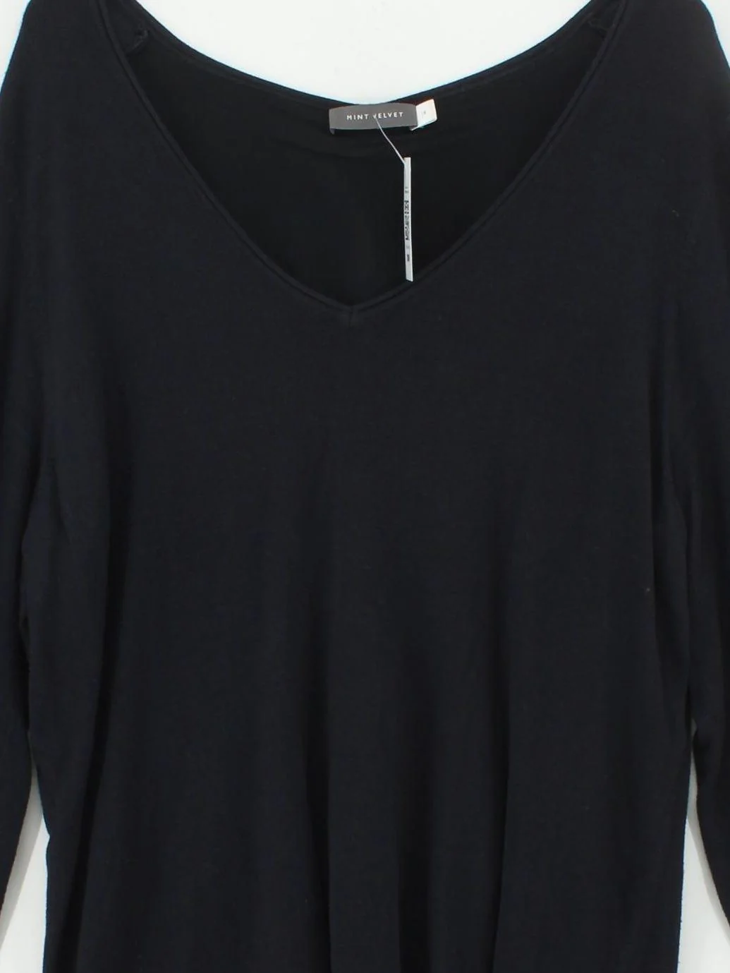 Mint Velvet Women's Top UK 18 Black Viscose with Elastane, Polyester Basic - Image 3