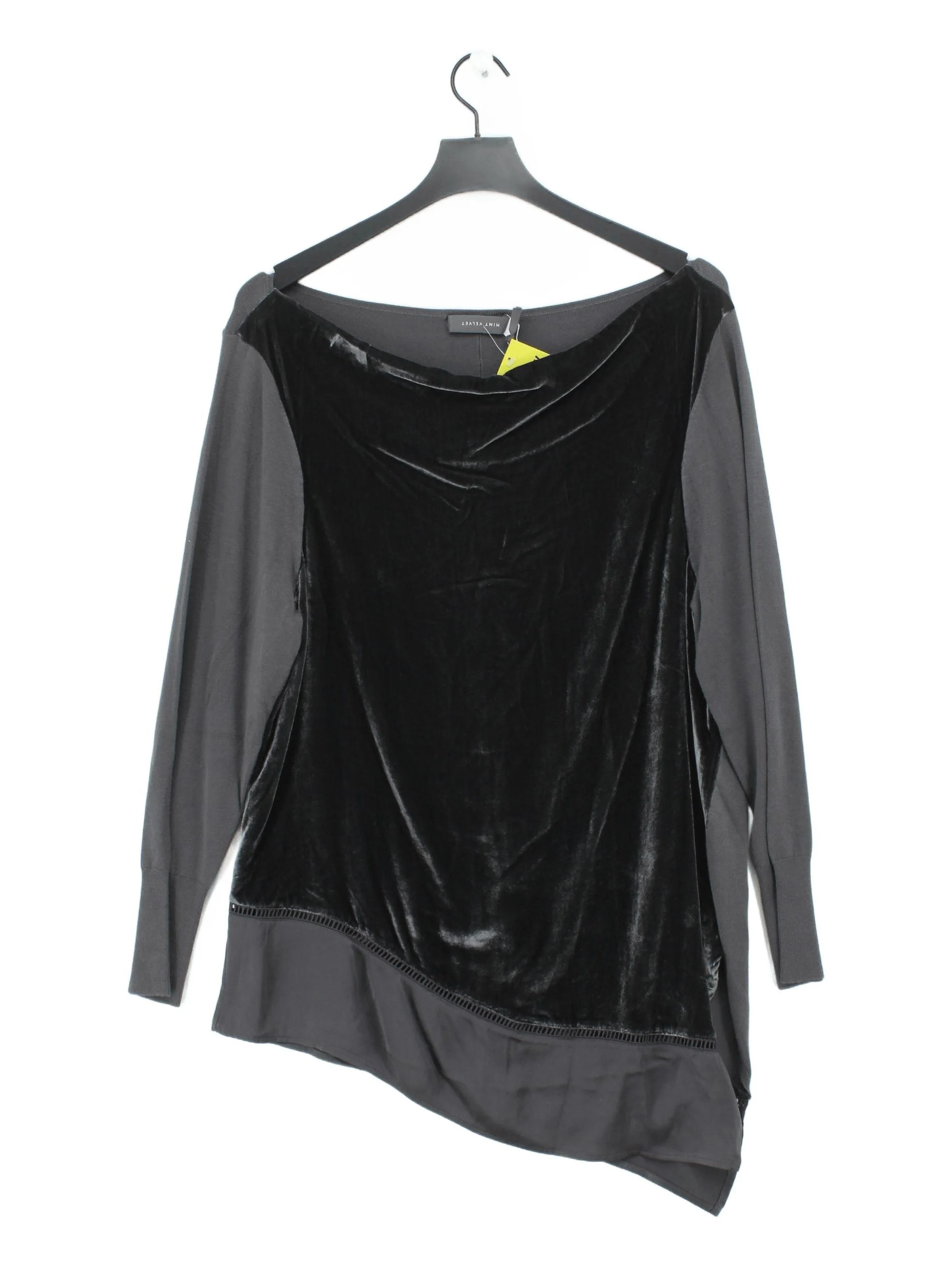 Mint Velvet Women's Top UK 18 Grey Viscose with Silk, Cotton, Elastane Tunic