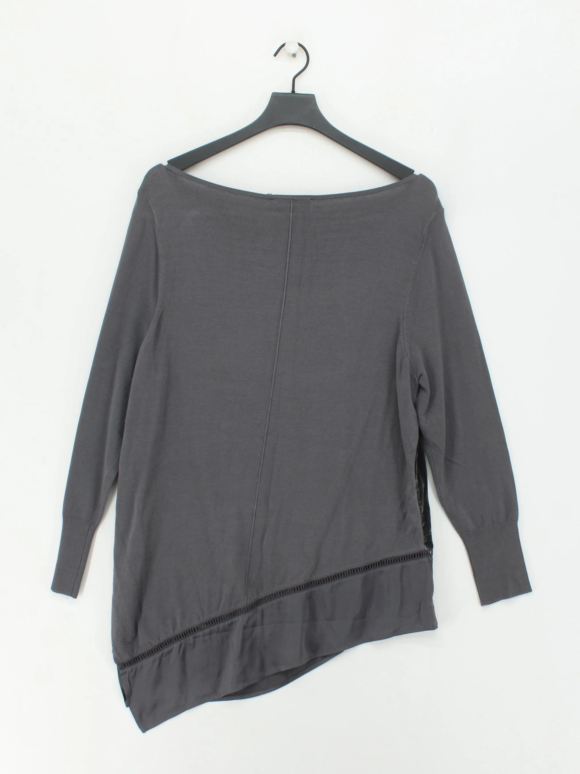 Mint Velvet Women's Top UK 18 Grey Viscose with Silk, Cotton, Elastane Tunic - Image 2