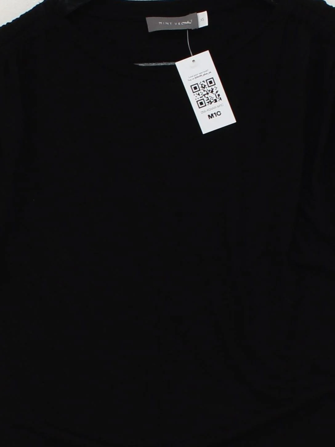 Mint Velvet Women's Top UK 6 Black 100% Viscose Short Sleeve Round Neck Basic - Image 3