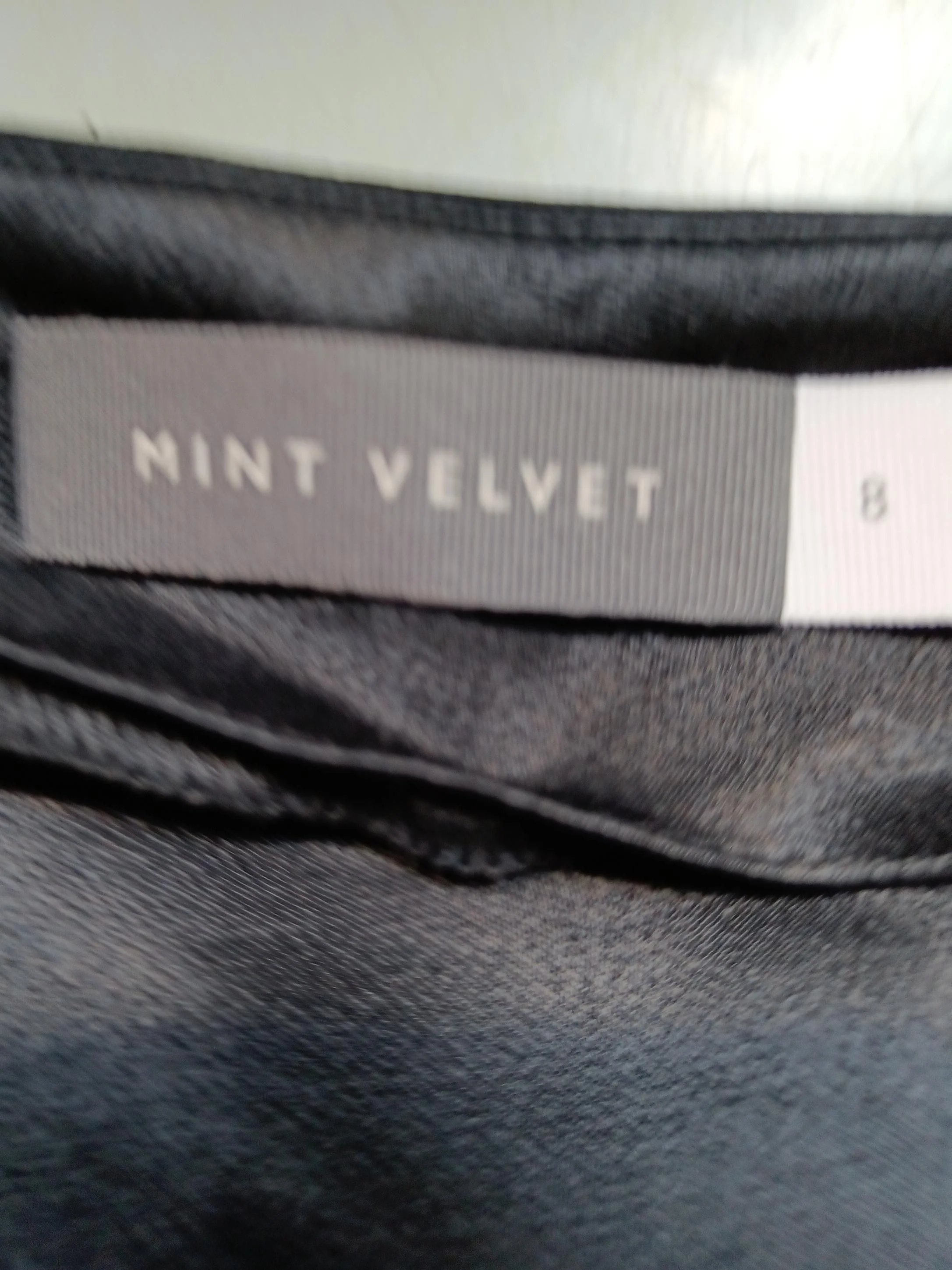 Mint Velvet Women's Top UK 8 Black 100% Viscose 3/4 Sleeve Square Neck Basic - Image 5
