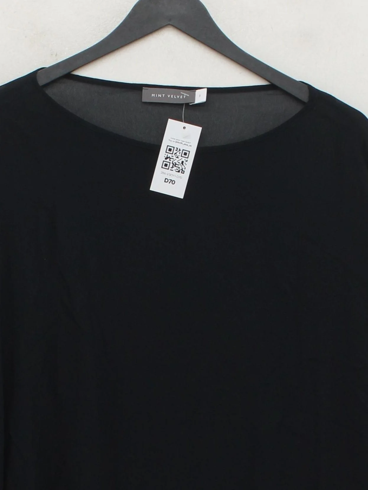 Mint Velvet Women's Top UK 8 Black Polyester with Viscose, Elastane Basic - Image 3