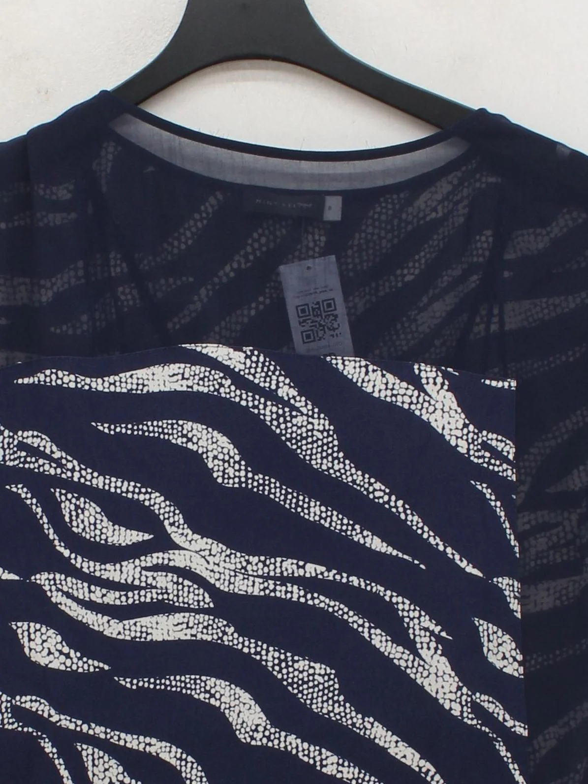 Mint Velvet Women's Top UK 8 Blue Polyester with Rayon Basic - Image 3