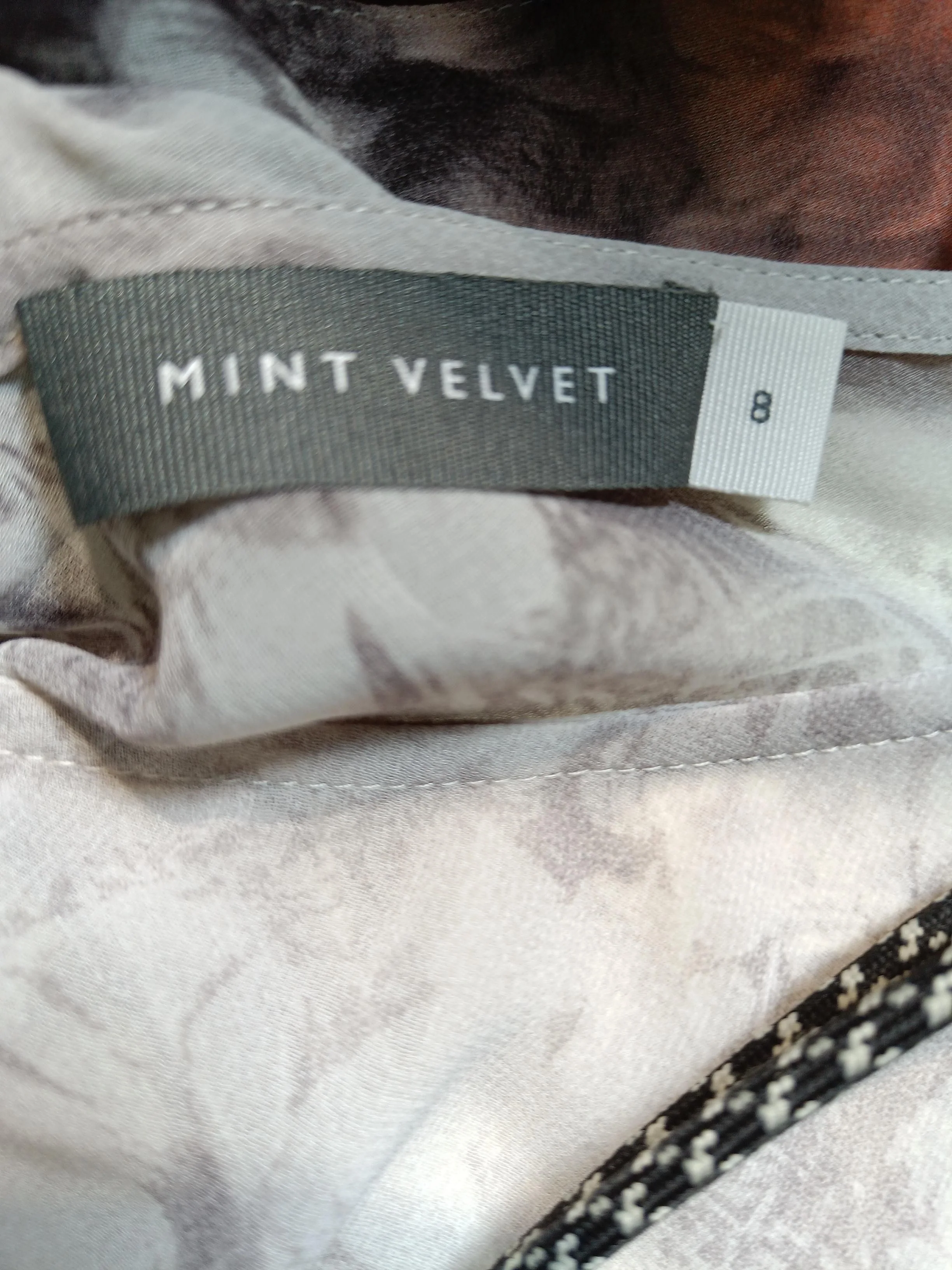 Mint Velvet Women's Top UK 8 Multi 100% Polyester Short Sleeve Round Neck Basic - Image 5