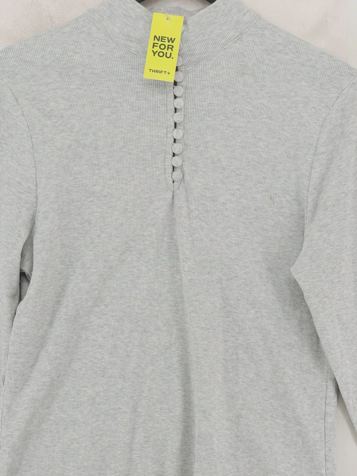 Mint Velvet Women's Top XL Grey Cotton with Polyester, Elastane Jersey - Image 3