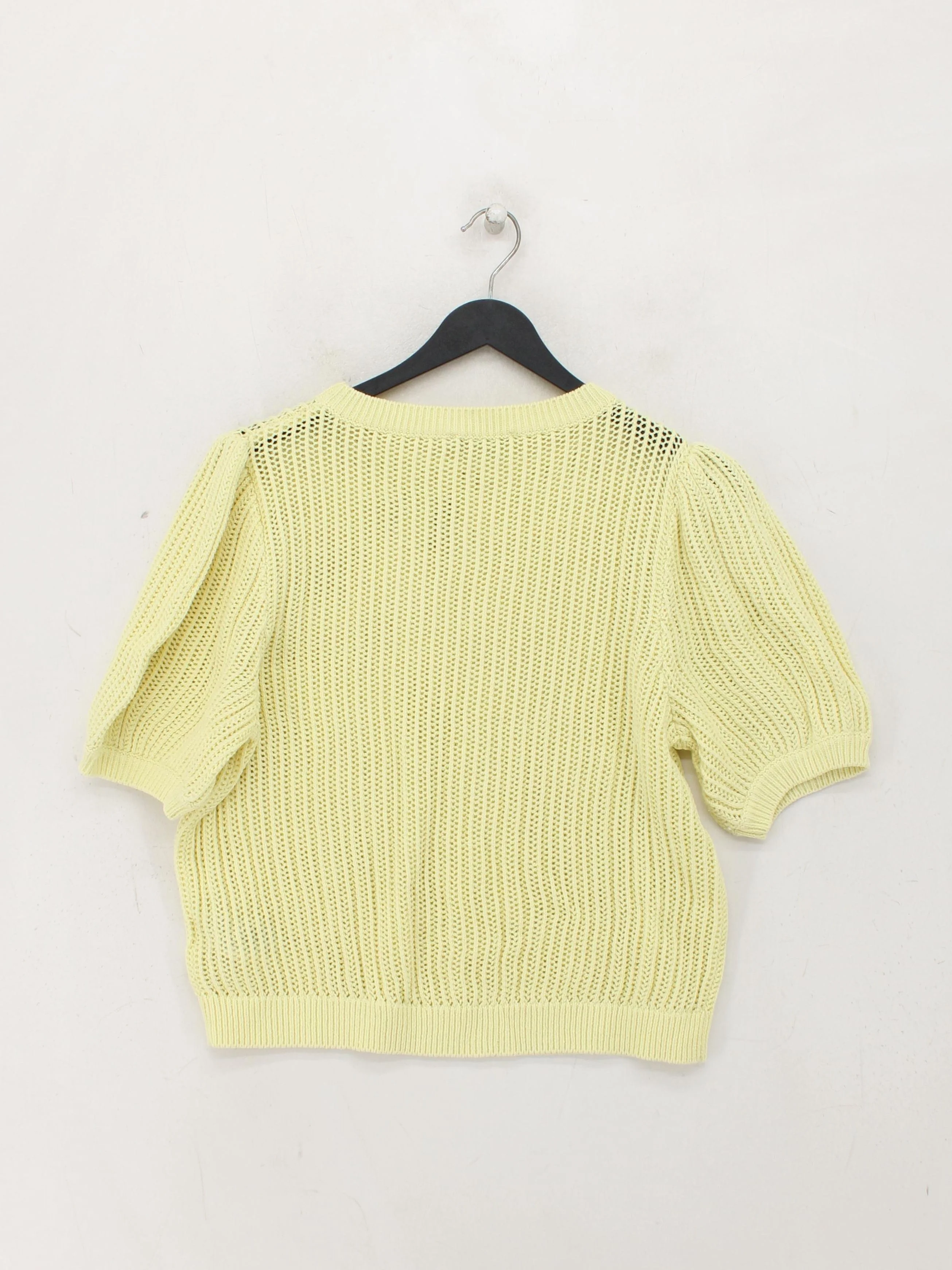 Mint Velvet Women's Top XL Yellow Cotton with Acrylic Basic - Image 2