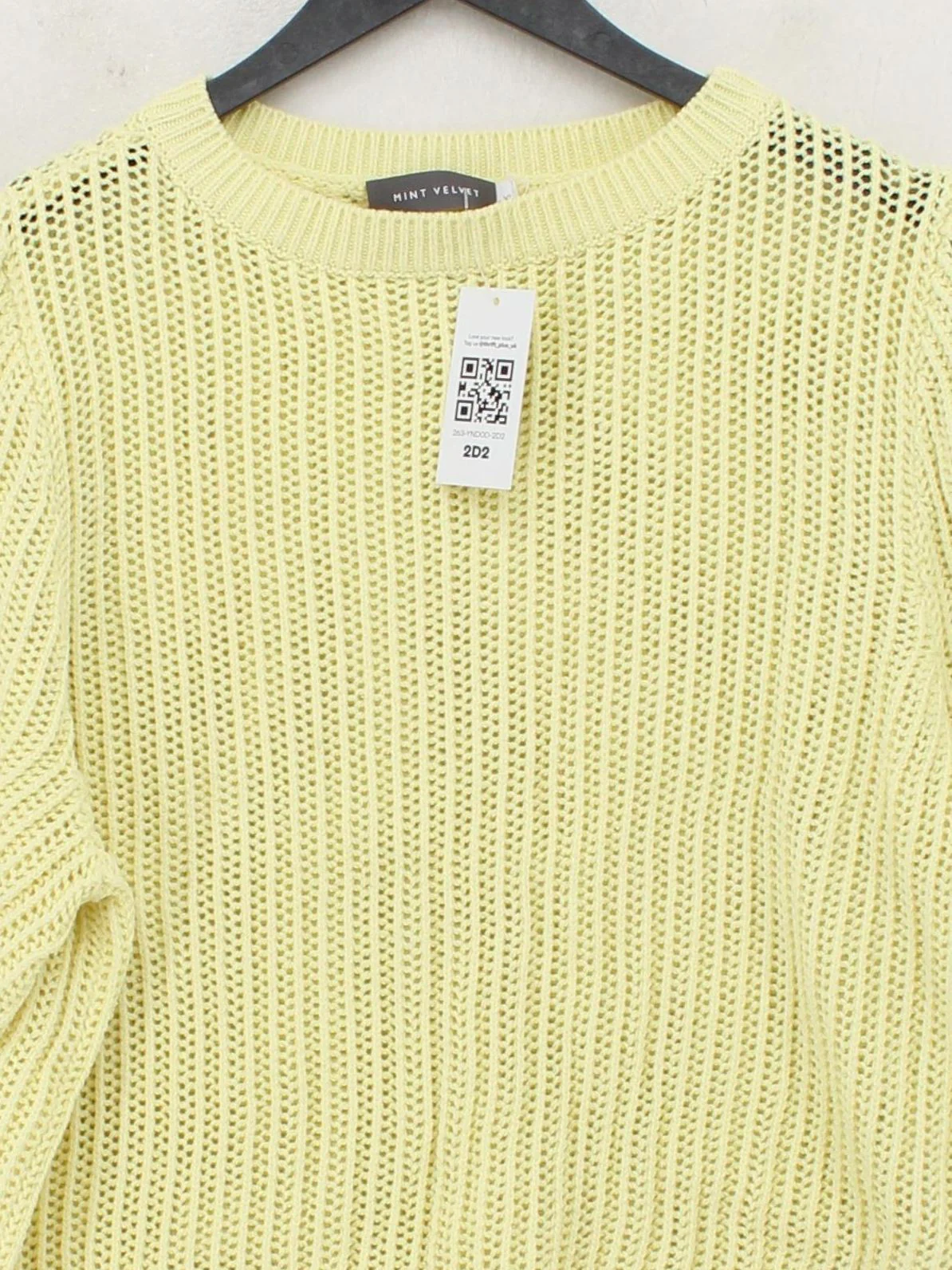 Mint Velvet Women's Top XL Yellow Cotton with Acrylic Basic - Image 3