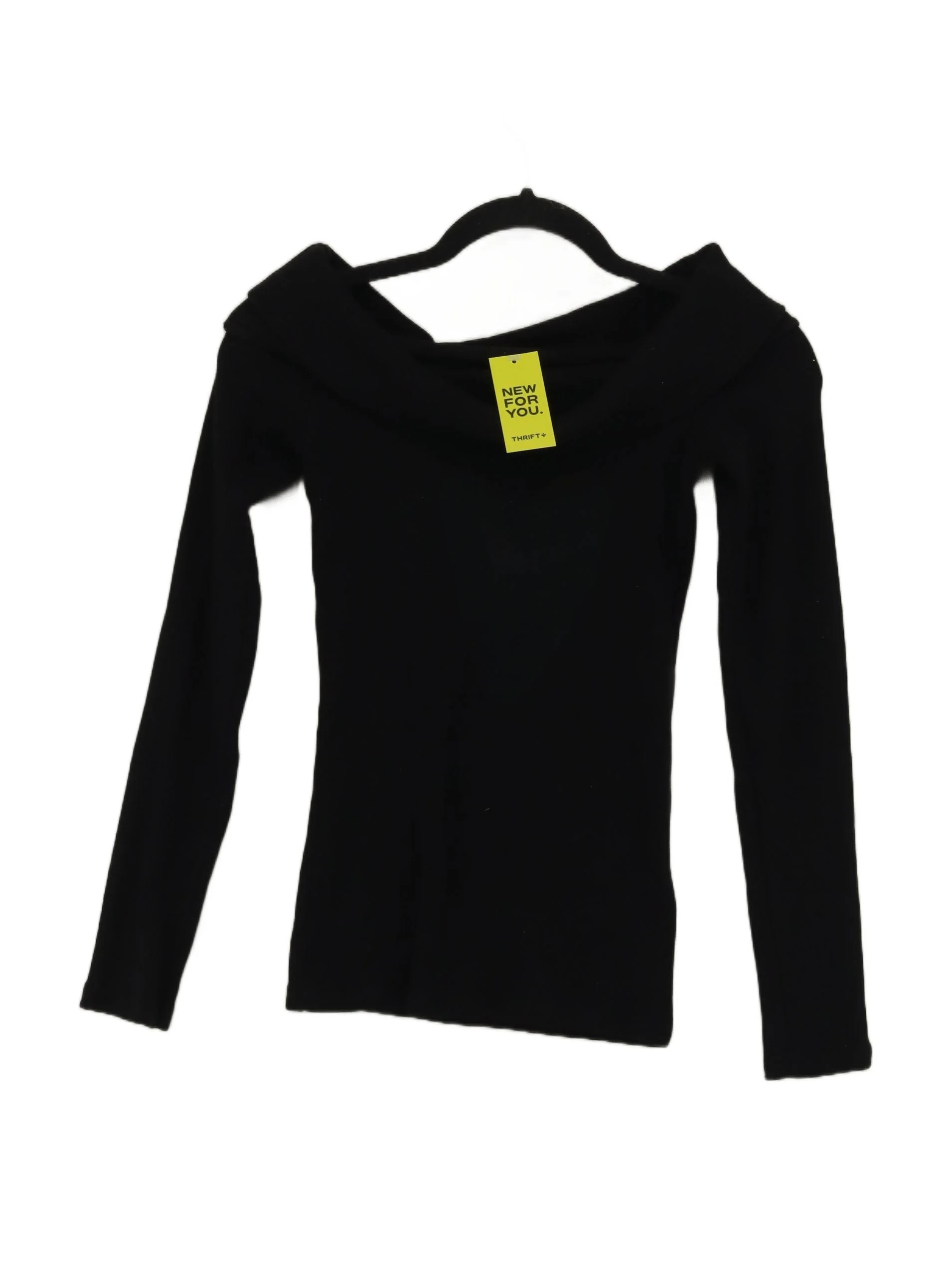 Mint Velvet Women's Top XS Black Cotton with Elastane Basic