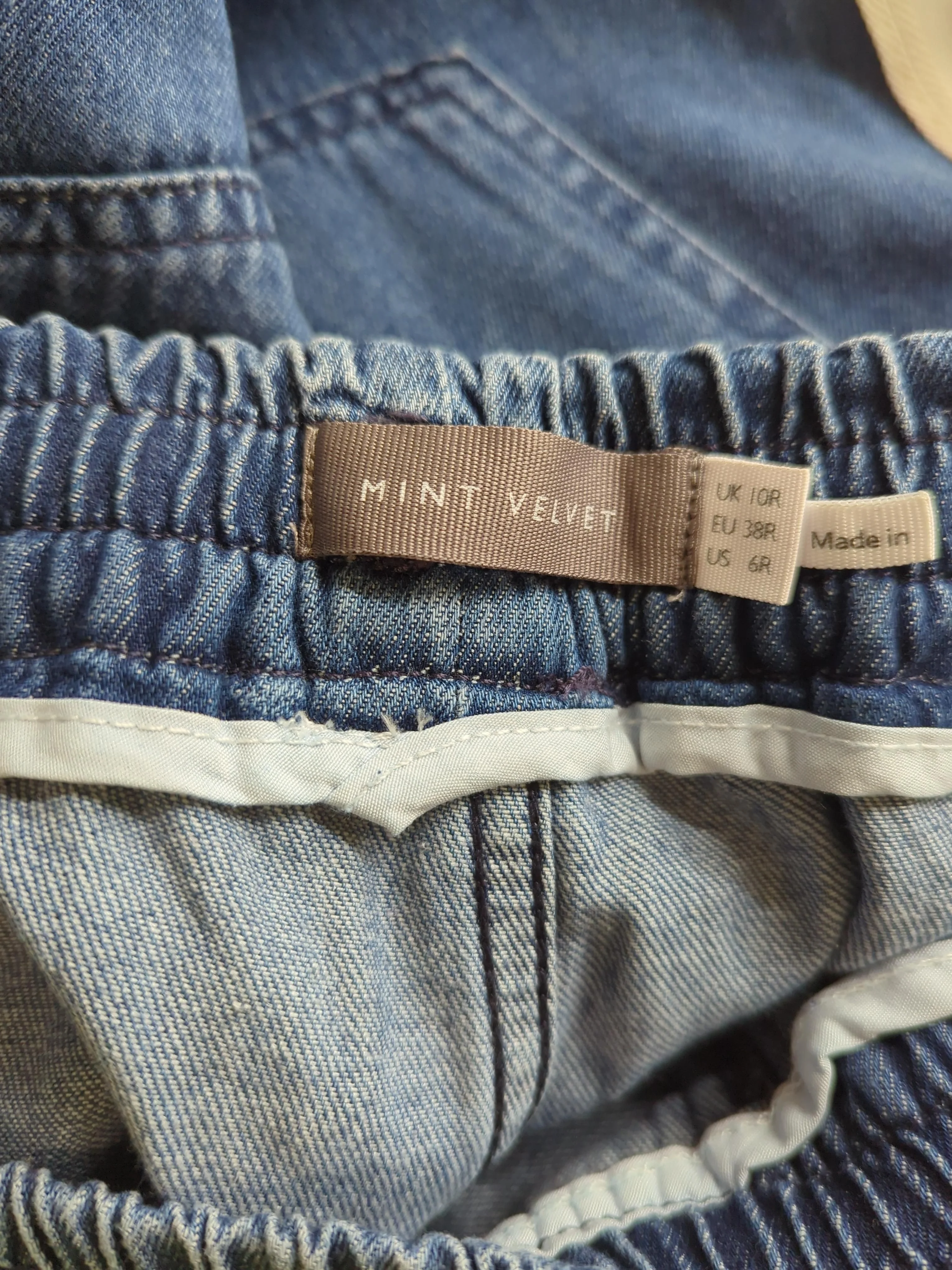 Mint Velvet Women's Trousers UK 10 Blue 100% Cotton Wide-Leg Sweatpants - Image 5