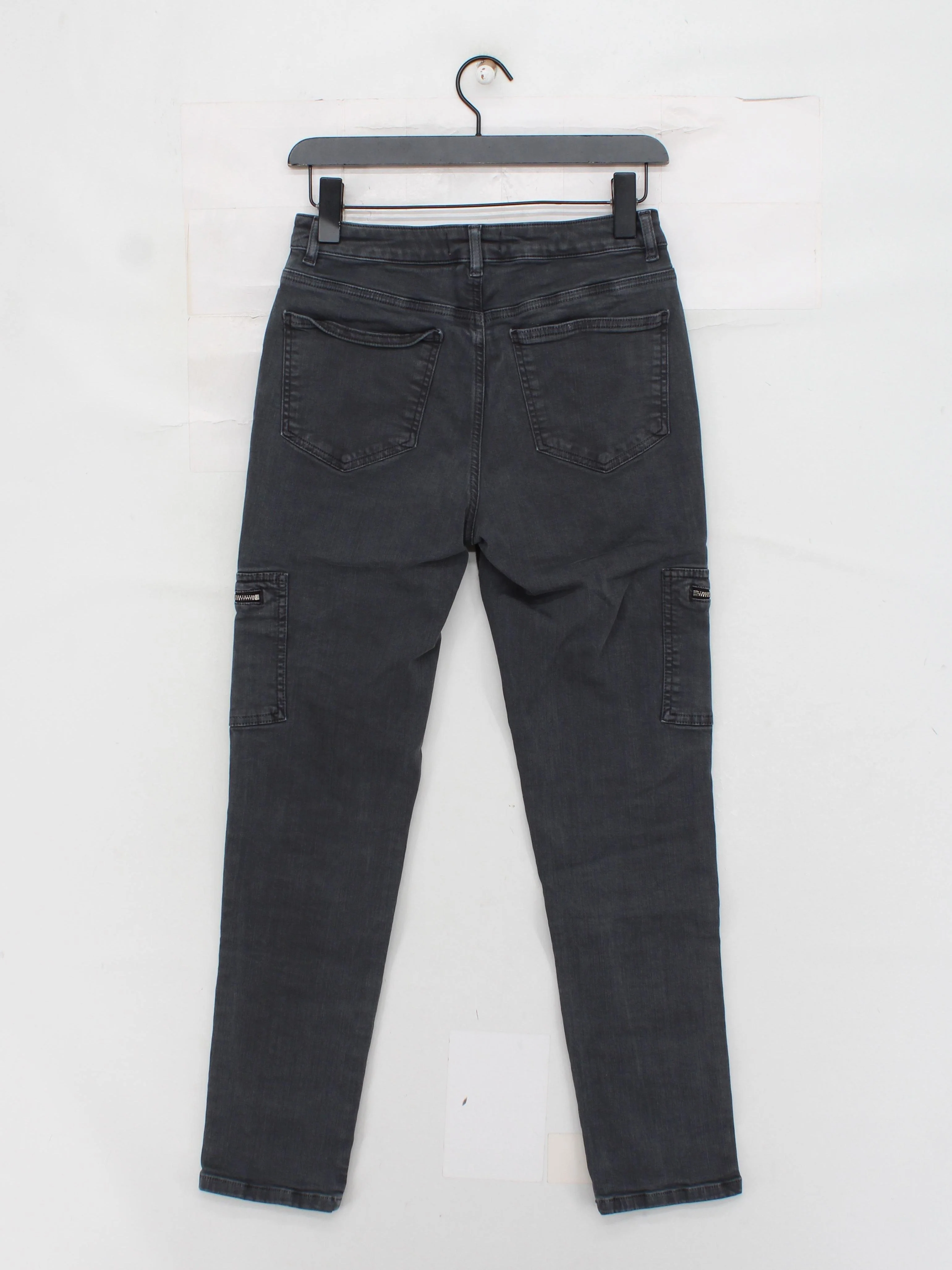 Mint Velvet Women's Trousers UK 10 Grey Cotton with Polyester, Elastane Cargo - Image 2