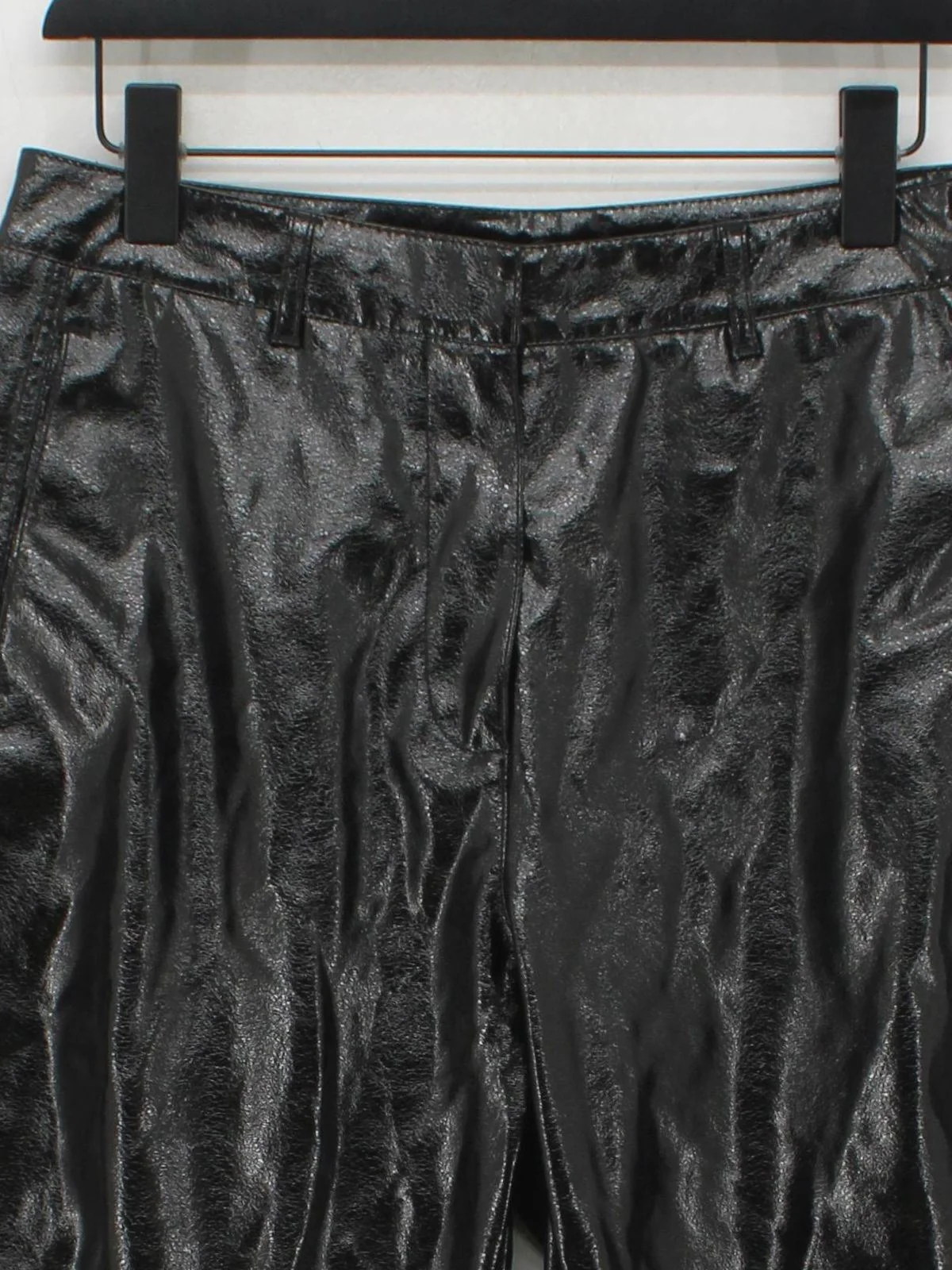 Mint Velvet Women's Trousers UK 12 Black 100% Polyester Tapered Cropped - Image 3