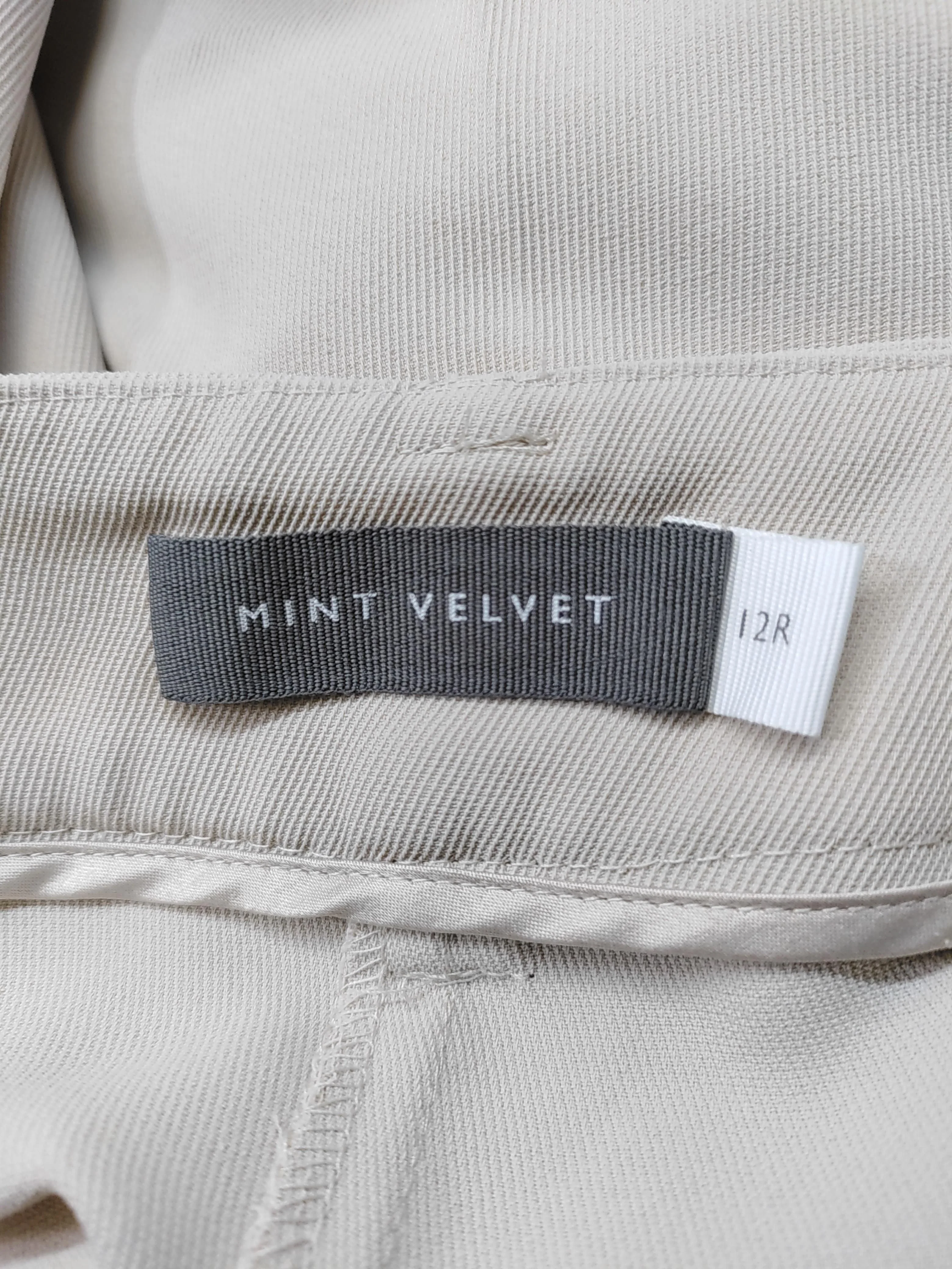 Mint Velvet Women's Trousers UK 12 Cream 100% Polyester Wide-Leg Chino - Image 5