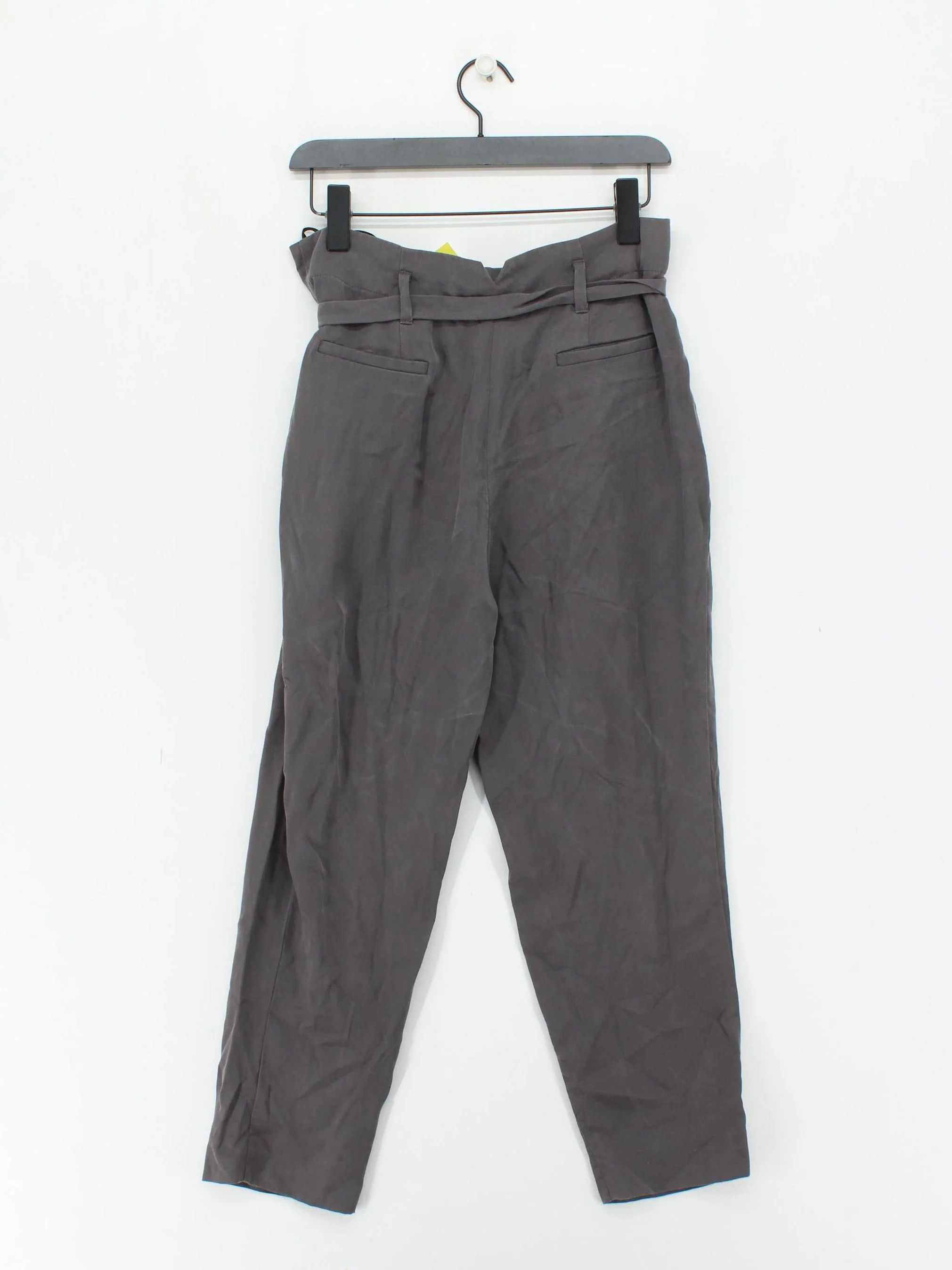 Mint Velvet Women's Trousers UK 12 Grey 100% Lyocell Modal Tapered Cropped - Image 2