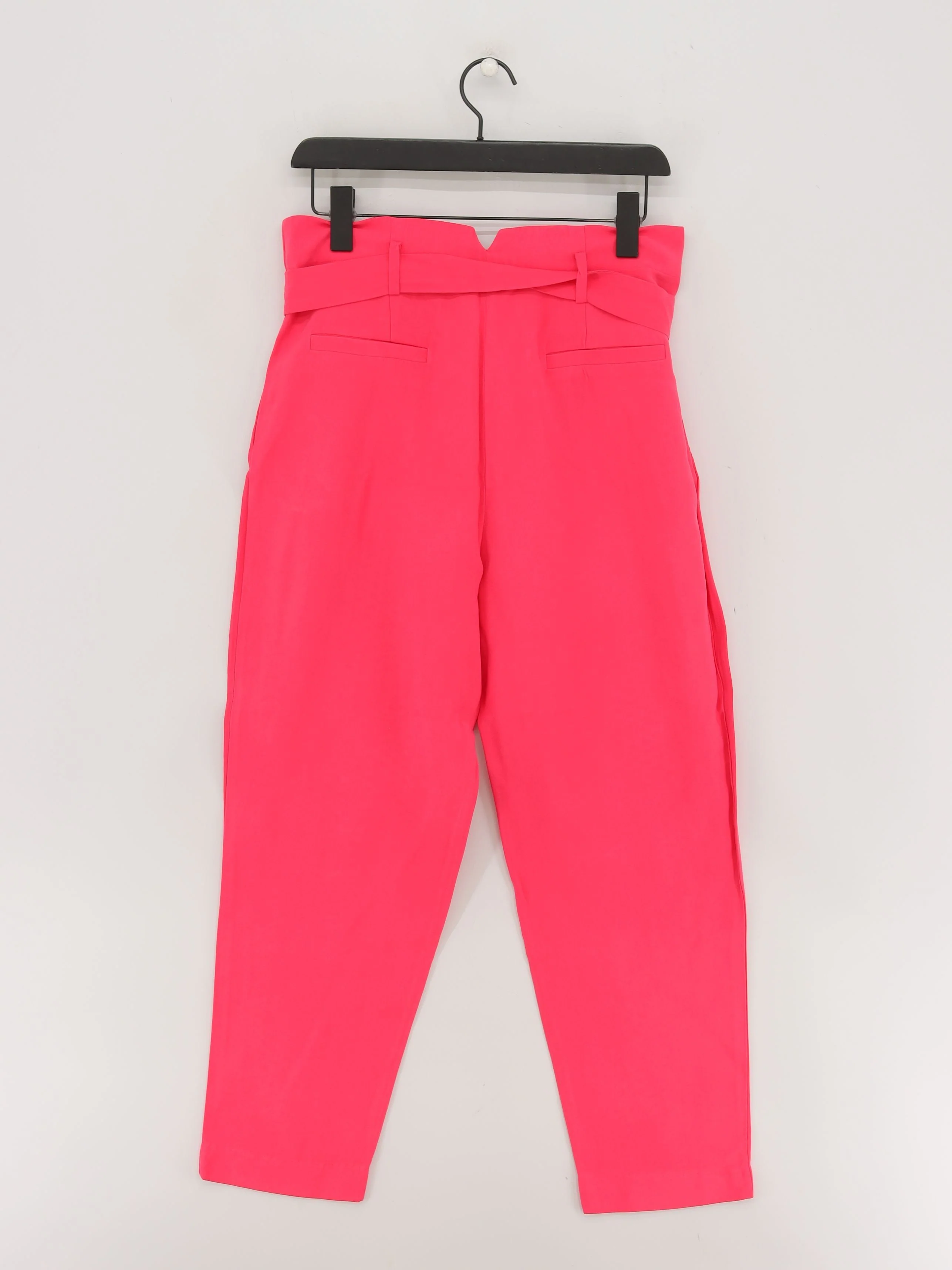 Mint Velvet Women's Trousers UK 12 Pink Viscose with Polyester Tapered Chino - Image 2