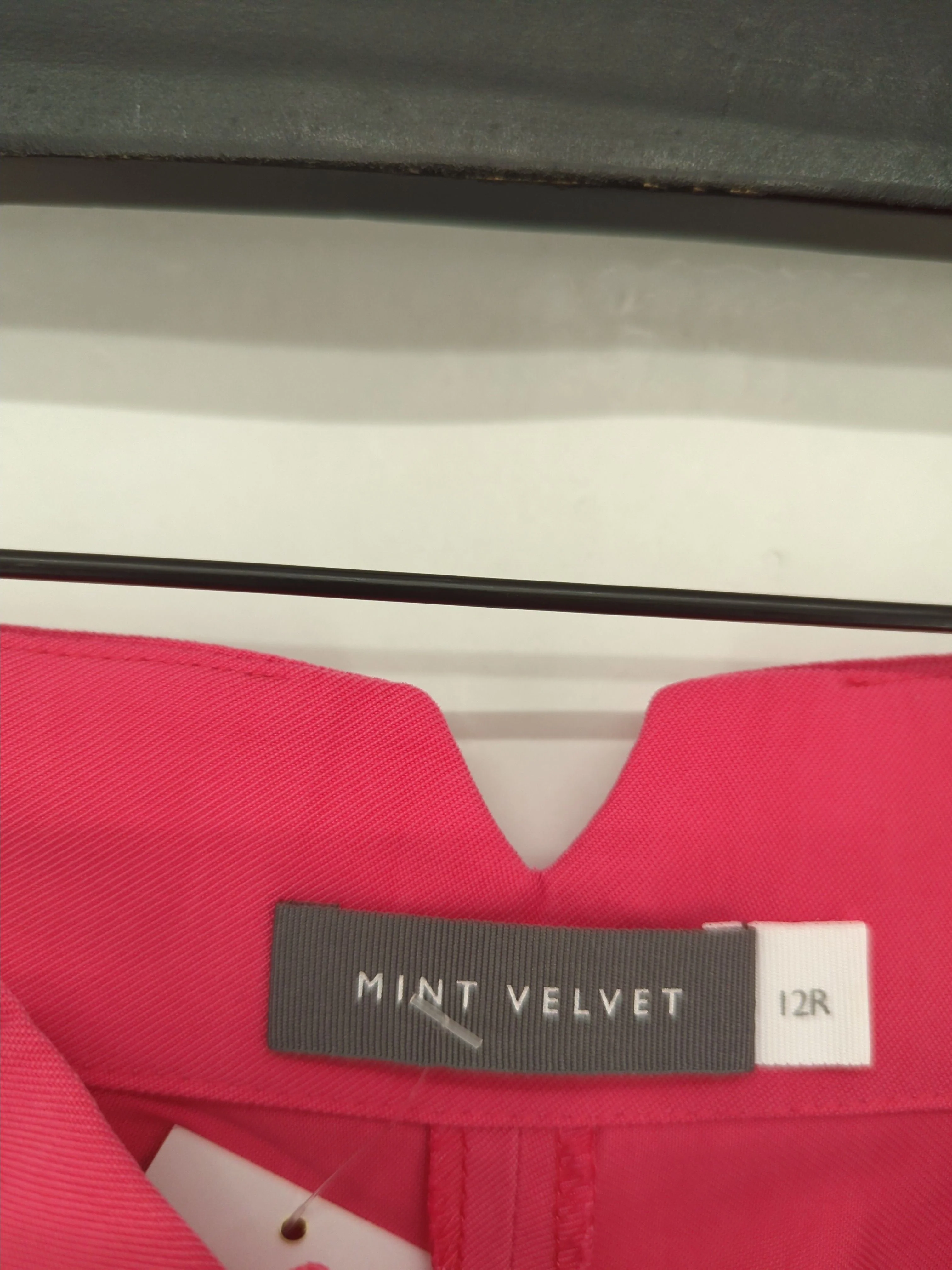 Mint Velvet Women's Trousers UK 12 Pink Viscose with Polyester Tapered Chino - Image 6