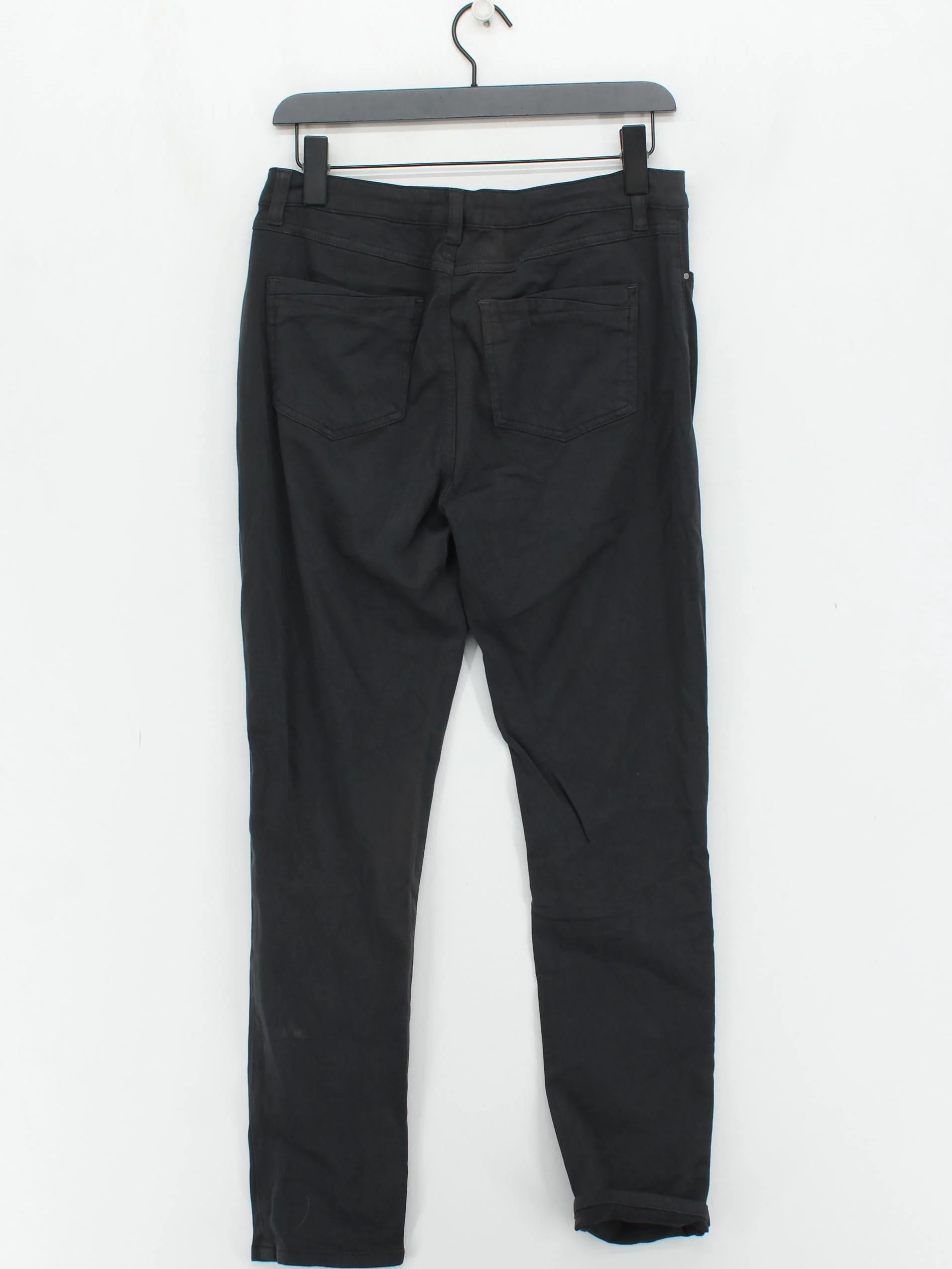 Mint Velvet Women's Trousers UK 14 Black Cotton - Image 2
