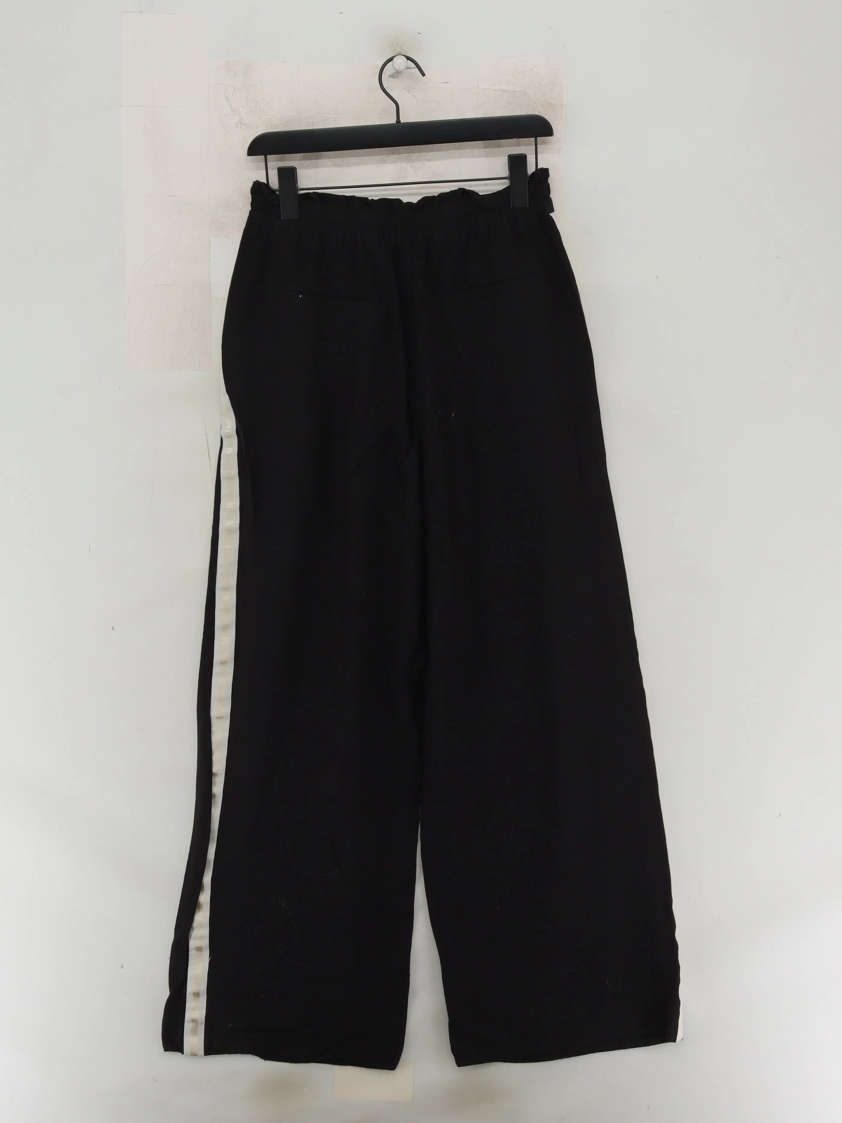 Mint Velvet Women's Trousers UK 14 Black Viscose with Polyamide Wide-Leg Chino - Image 2