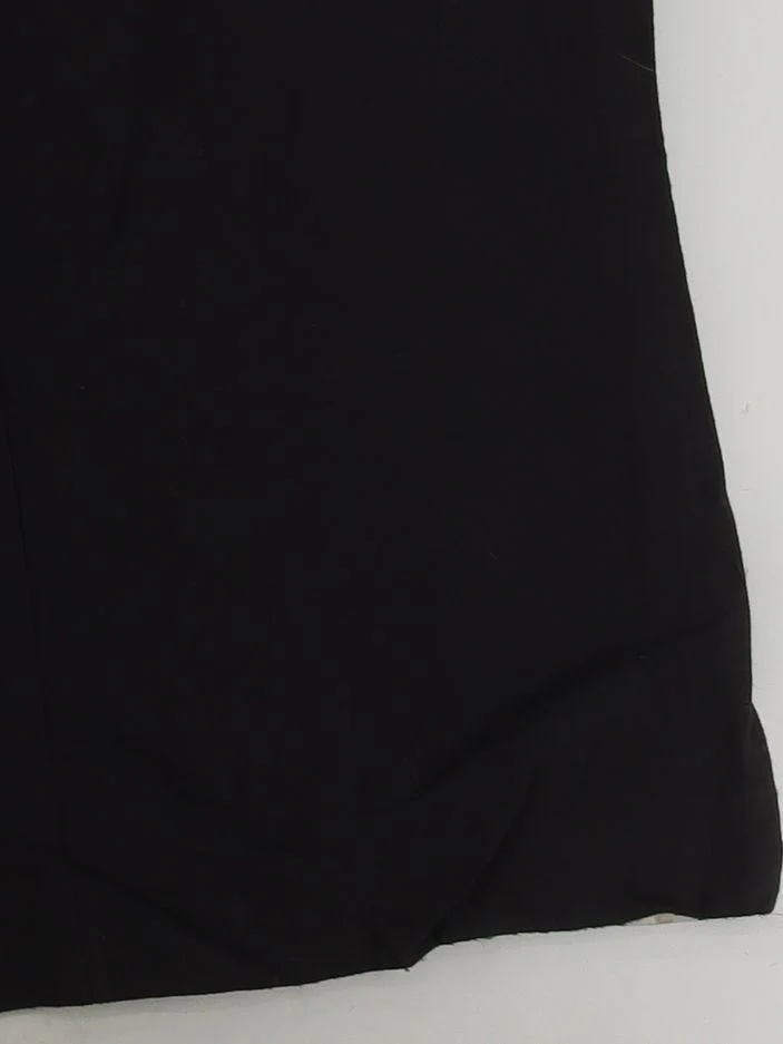 Mint Velvet Women's Trousers UK 14 Black Viscose with Polyamide Wide-Leg Chino - Image 4