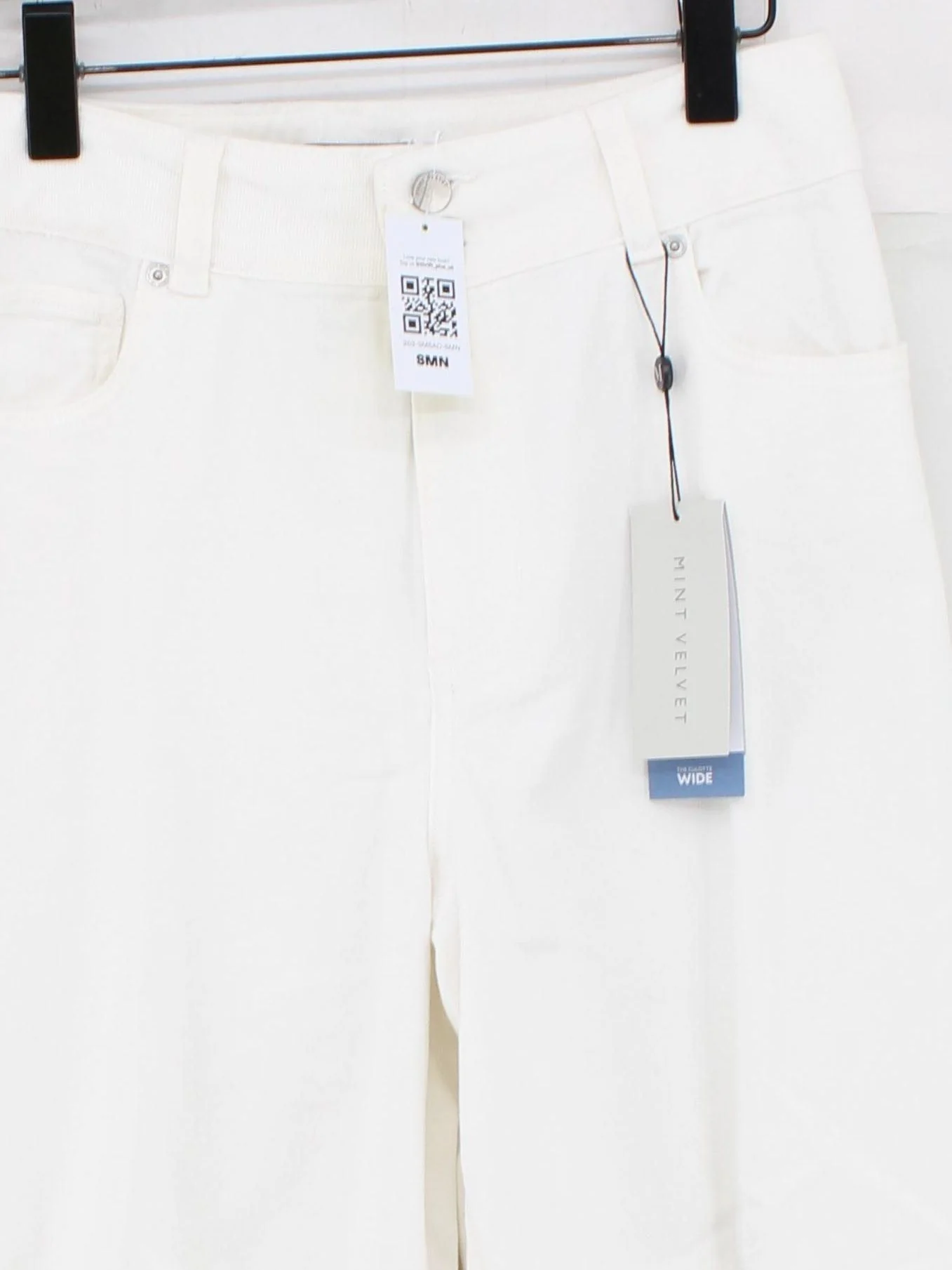 Mint Velvet Women's Trousers UK 14 White Cotton New with tags - Image 3