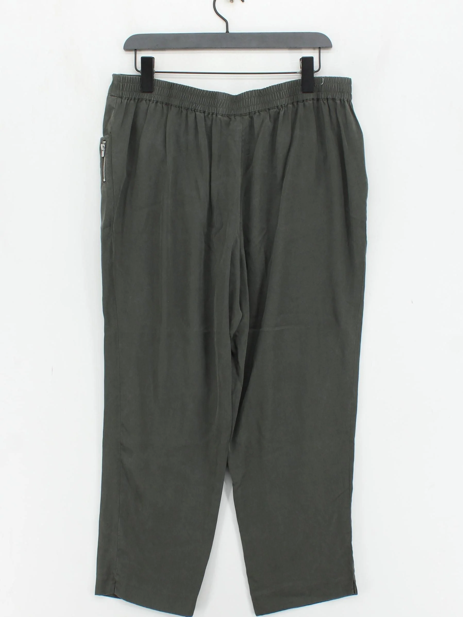 Mint Velvet Women's Trousers UK 16 Green 100% Lyocell Modal Straight Cropped - Image 2