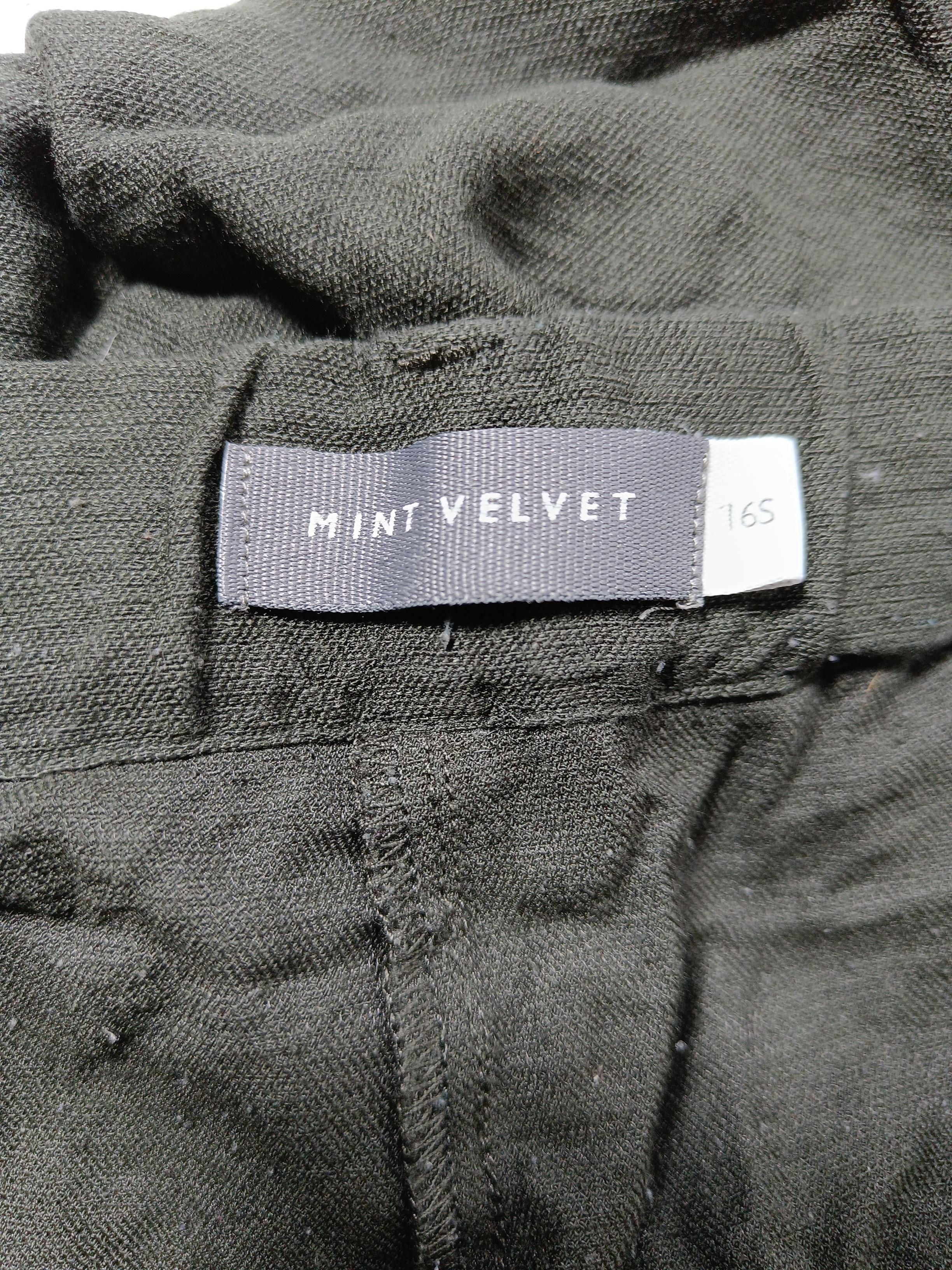 Mint Velvet Women's Trousers UK 16 Green Viscose with Polyamide Tapered Cropped - Image 6