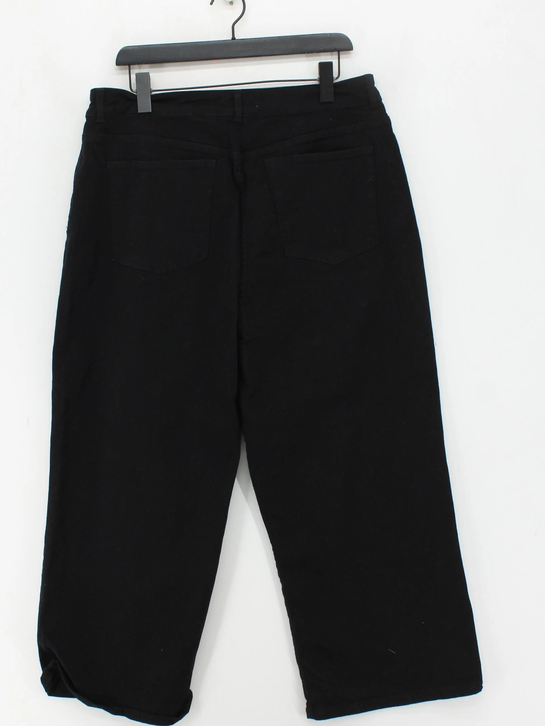 Mint Velvet Women's Trousers UK 18 Black Cotton - Image 2